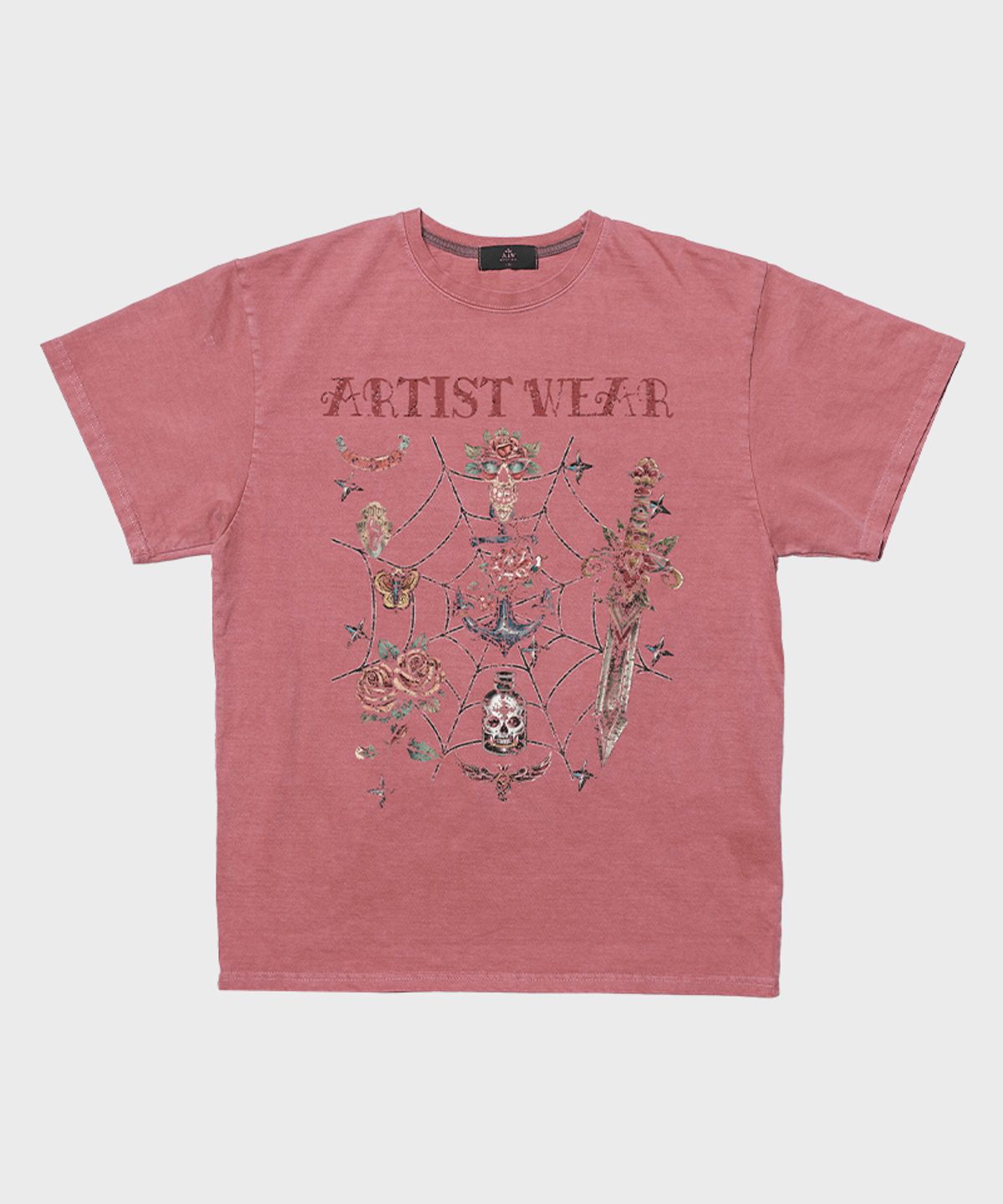 아티스트웨어(ARTISTWEAR) [ATW] 빈티지스쿨 피그먼트 반팔티