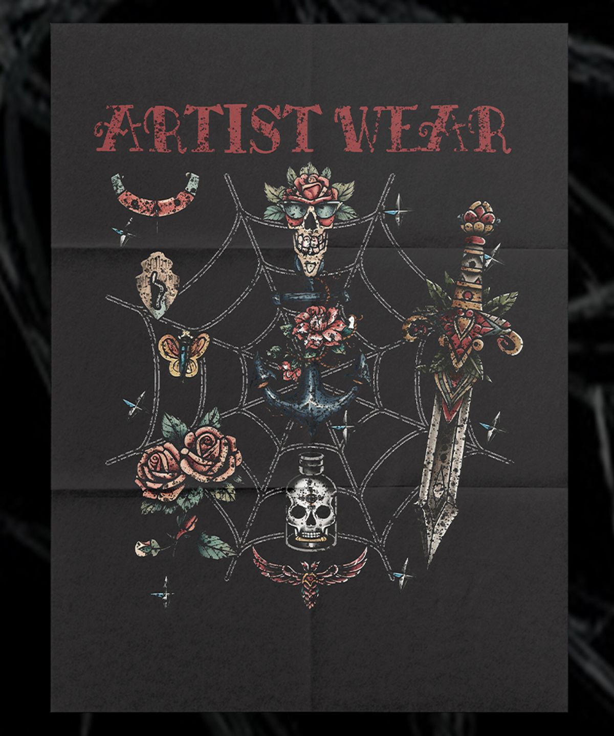 아티스트웨어(ARTISTWEAR) [ATW] 빈티지스쿨 피그먼트 반팔티