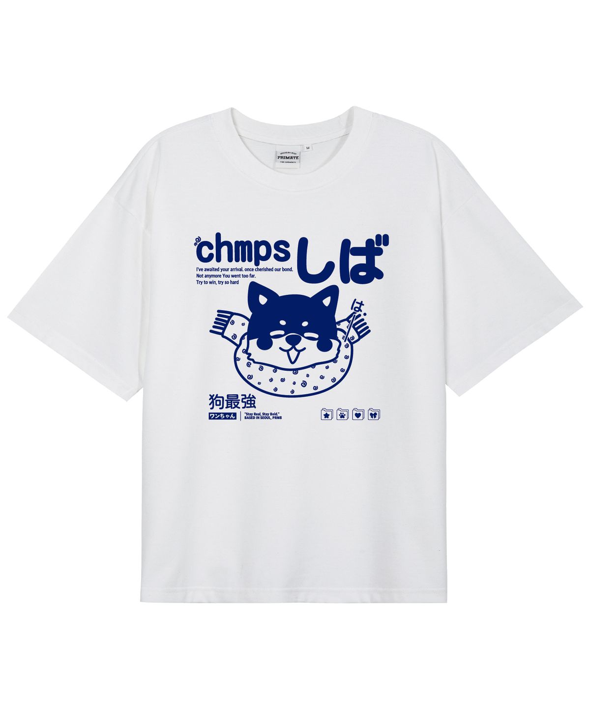 본챔스(BORN CHAMPS) [11 COLORS] CHMPS SHIBA 오버핏 반팔티셔츠 B25ST34