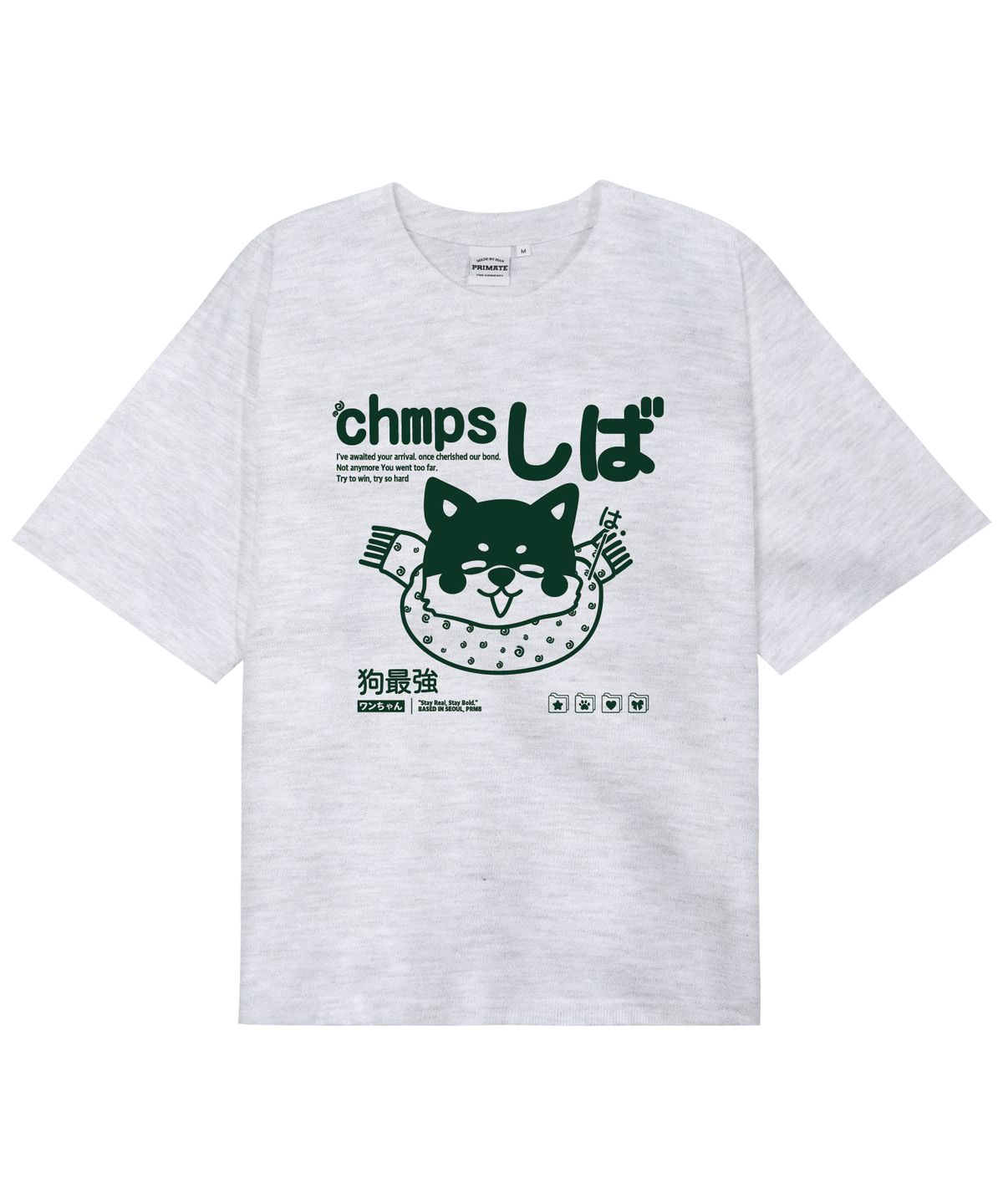 본챔스(BORN CHAMPS) [11 COLORS] CHMPS SHIBA 오버핏 반팔티셔츠 B25ST34