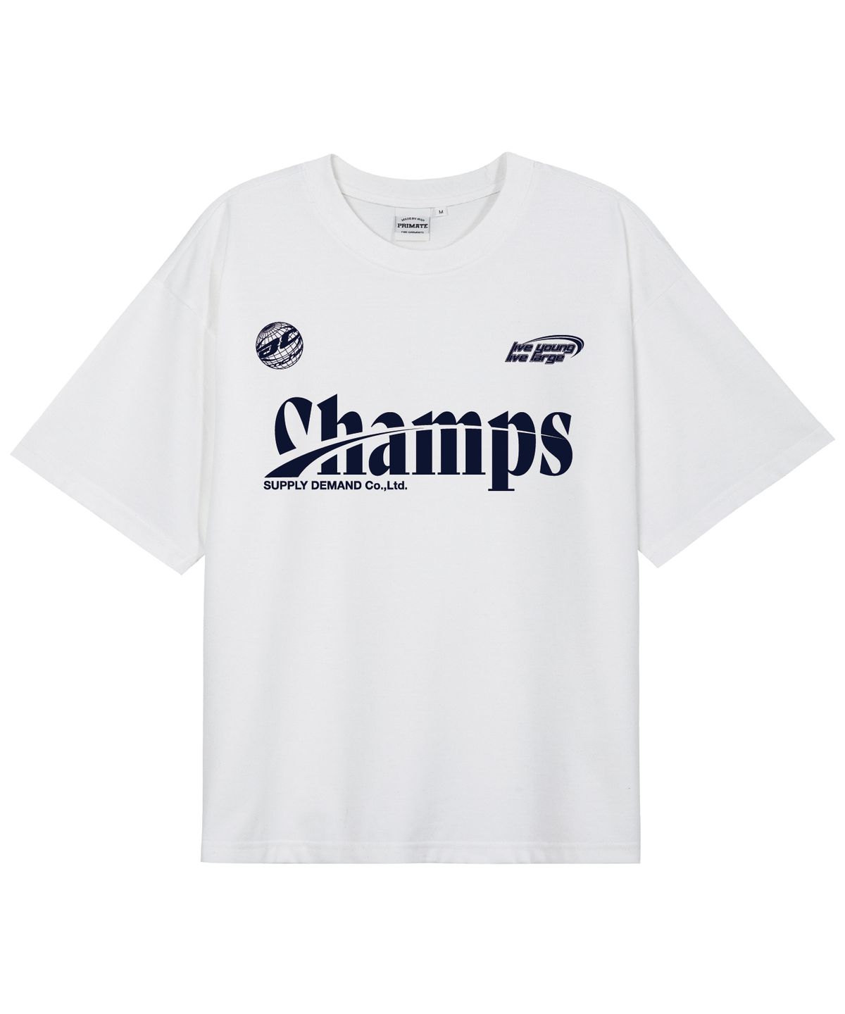 본챔스(BORN CHAMPS) [7 COLORS] CHMPS SPORTY LOGO 오버핏 반팔티셔츠 B25ST33
