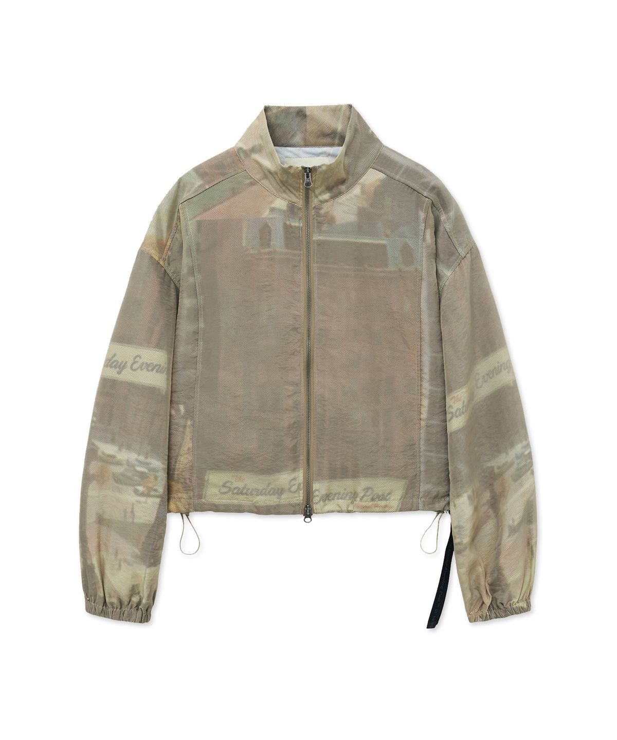 더 새터데이 이브닝 포스트(THE SATURDAY EVENING POST) Graphic Sheer Jacket_Beige