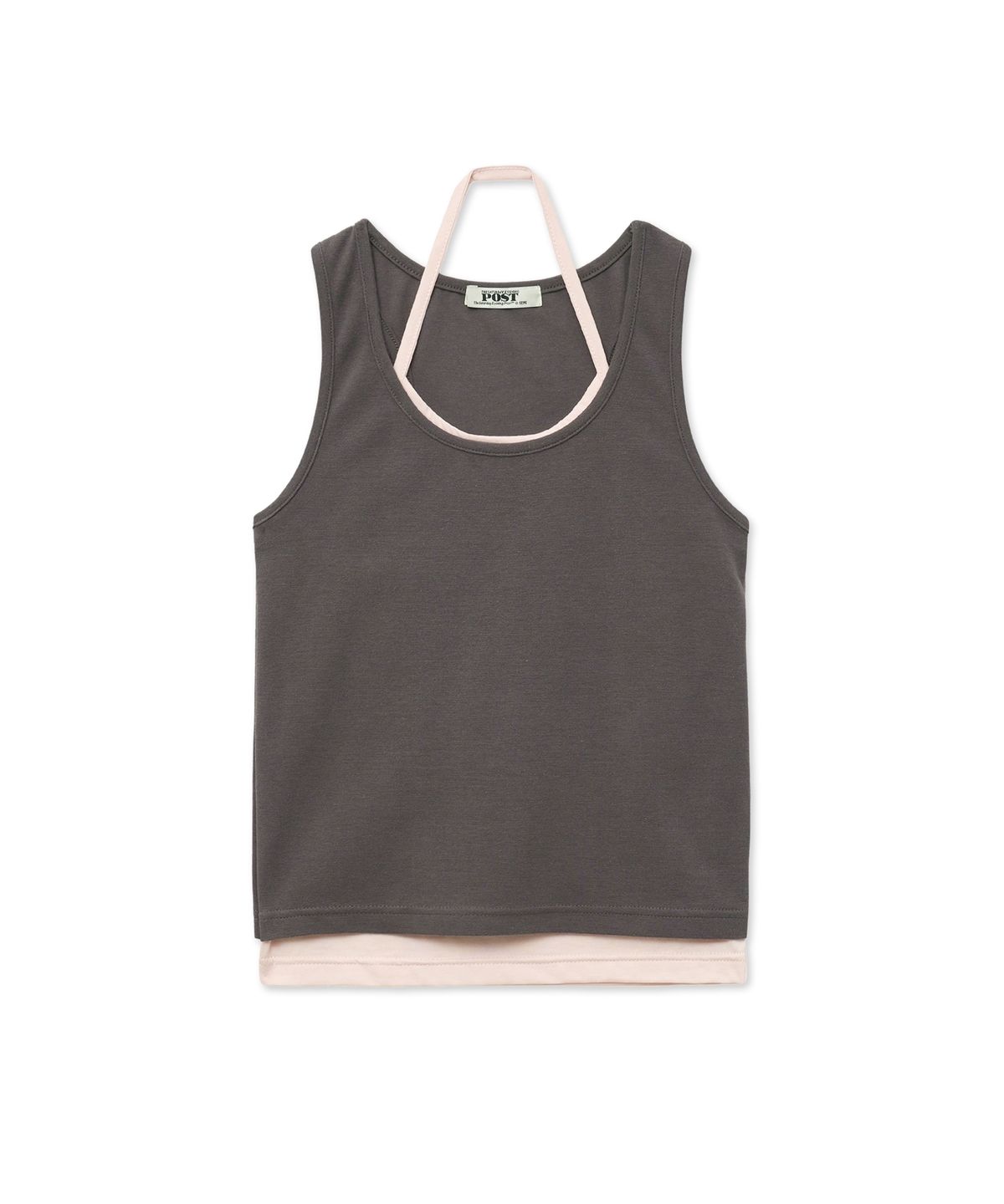 더 새터데이 이브닝 포스트(THE SATURDAY EVENING POST) Layered Sleeveless Top_Charcoal
