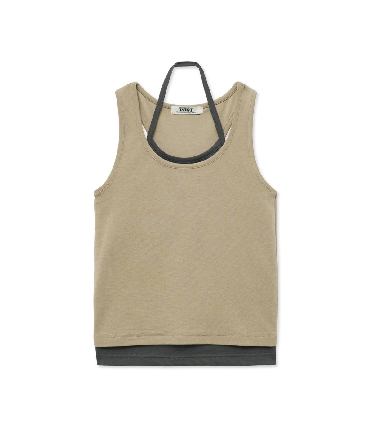 더 새터데이 이브닝 포스트(THE SATURDAY EVENING POST) Layered Sleeveless Top_Brown