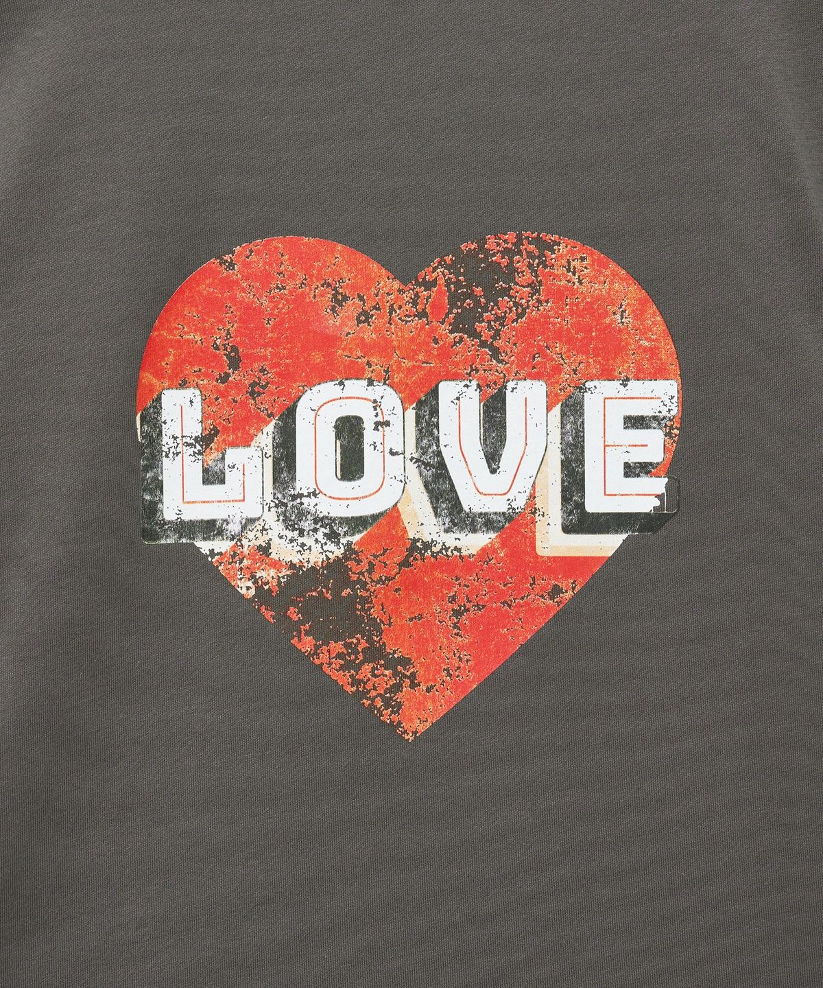 더 새터데이 이브닝 포스트(THE SATURDAY EVENING POST) Vintage Heart T-Shirt_Charcoal