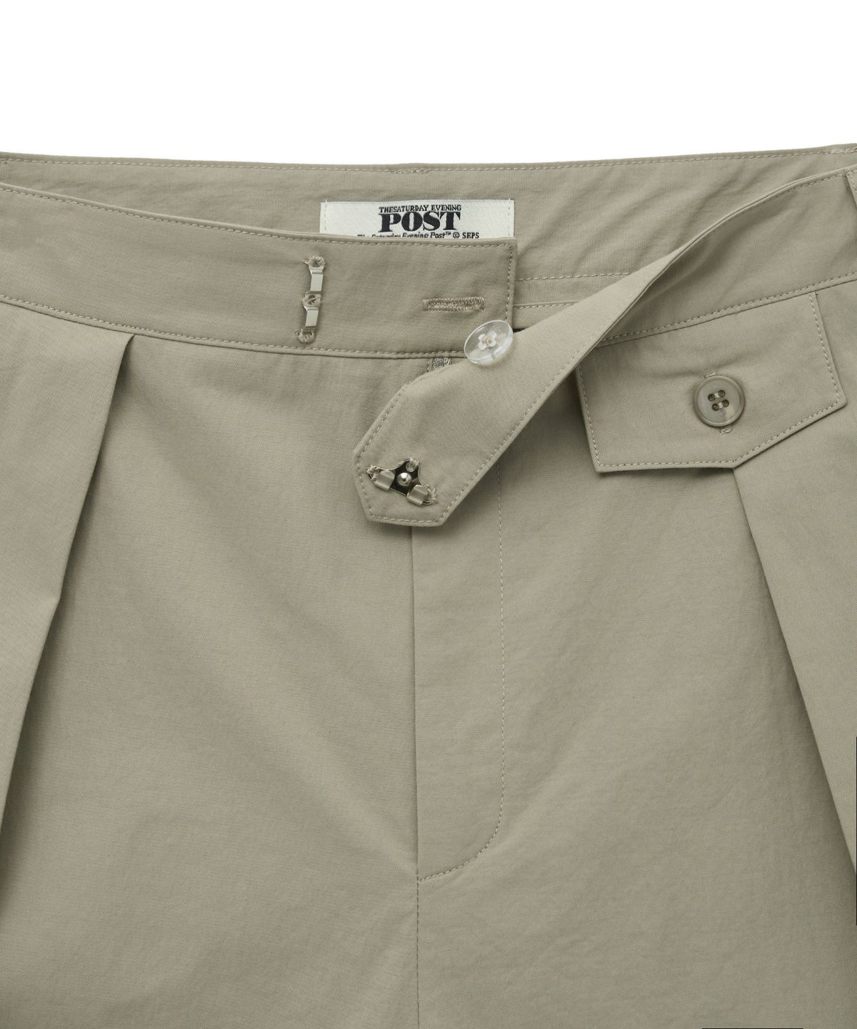 더 새터데이 이브닝 포스트(THE SATURDAY EVENING POST) Cuffed Tailored Shorts_Beige