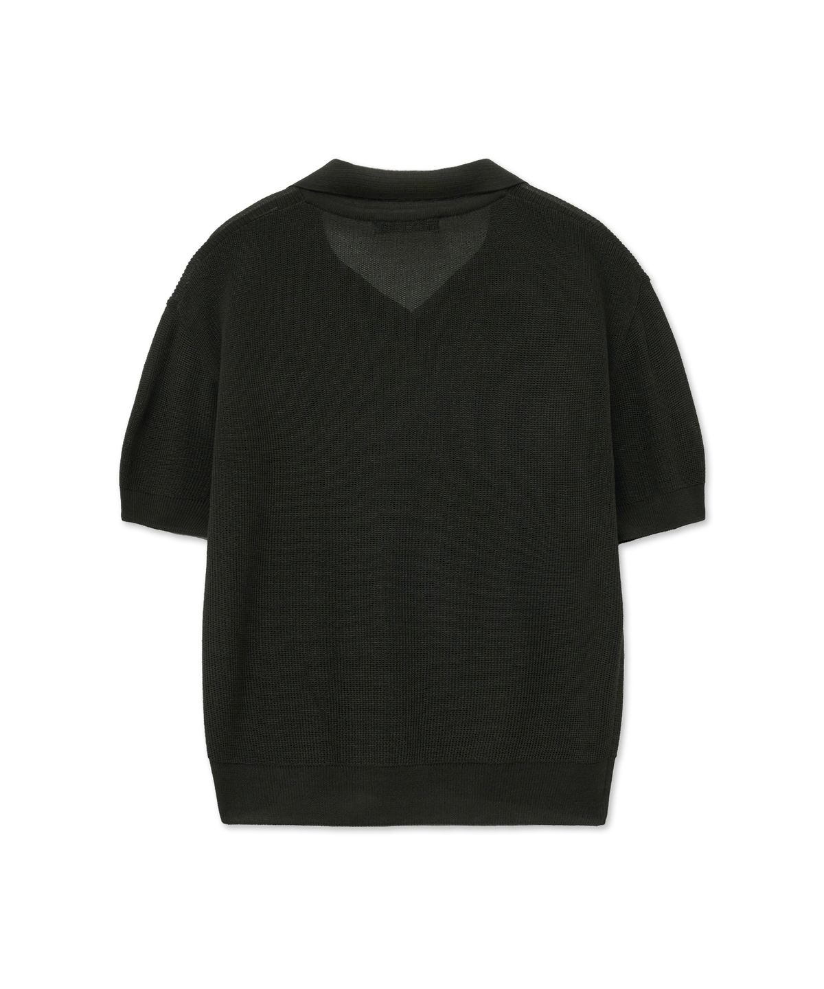 더 새터데이 이브닝 포스트(THE SATURDAY EVENING POST) Crop Polo Knit_Charcoal