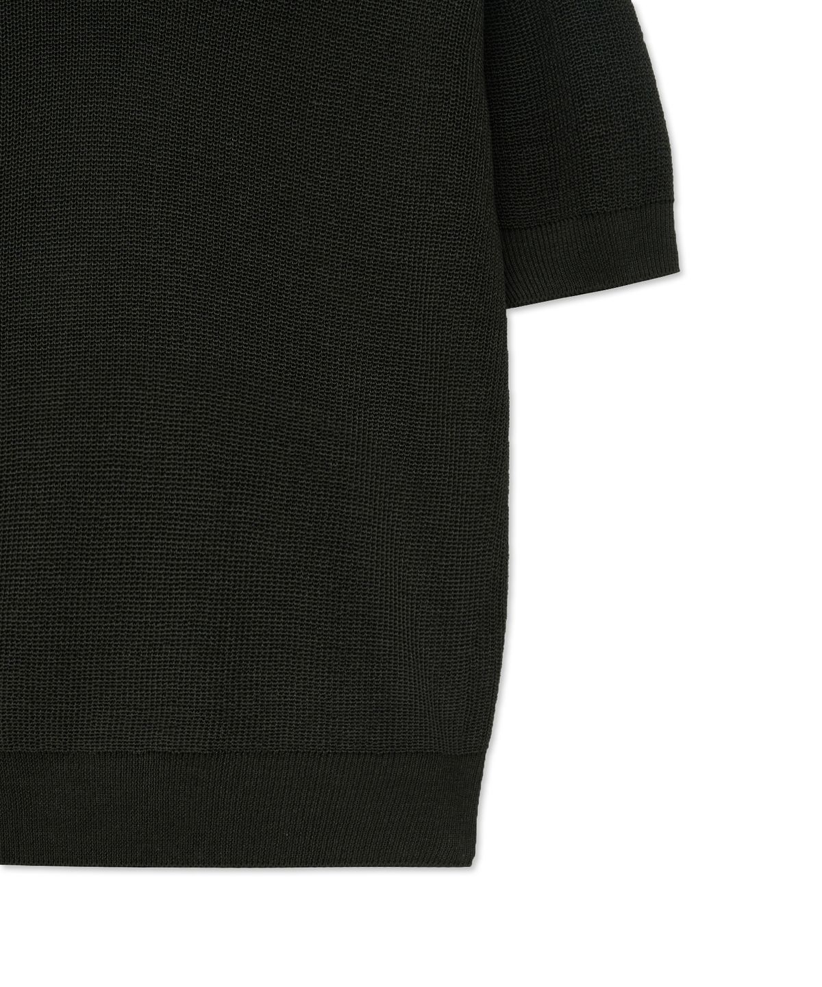 더 새터데이 이브닝 포스트(THE SATURDAY EVENING POST) Crop Polo Knit_Charcoal