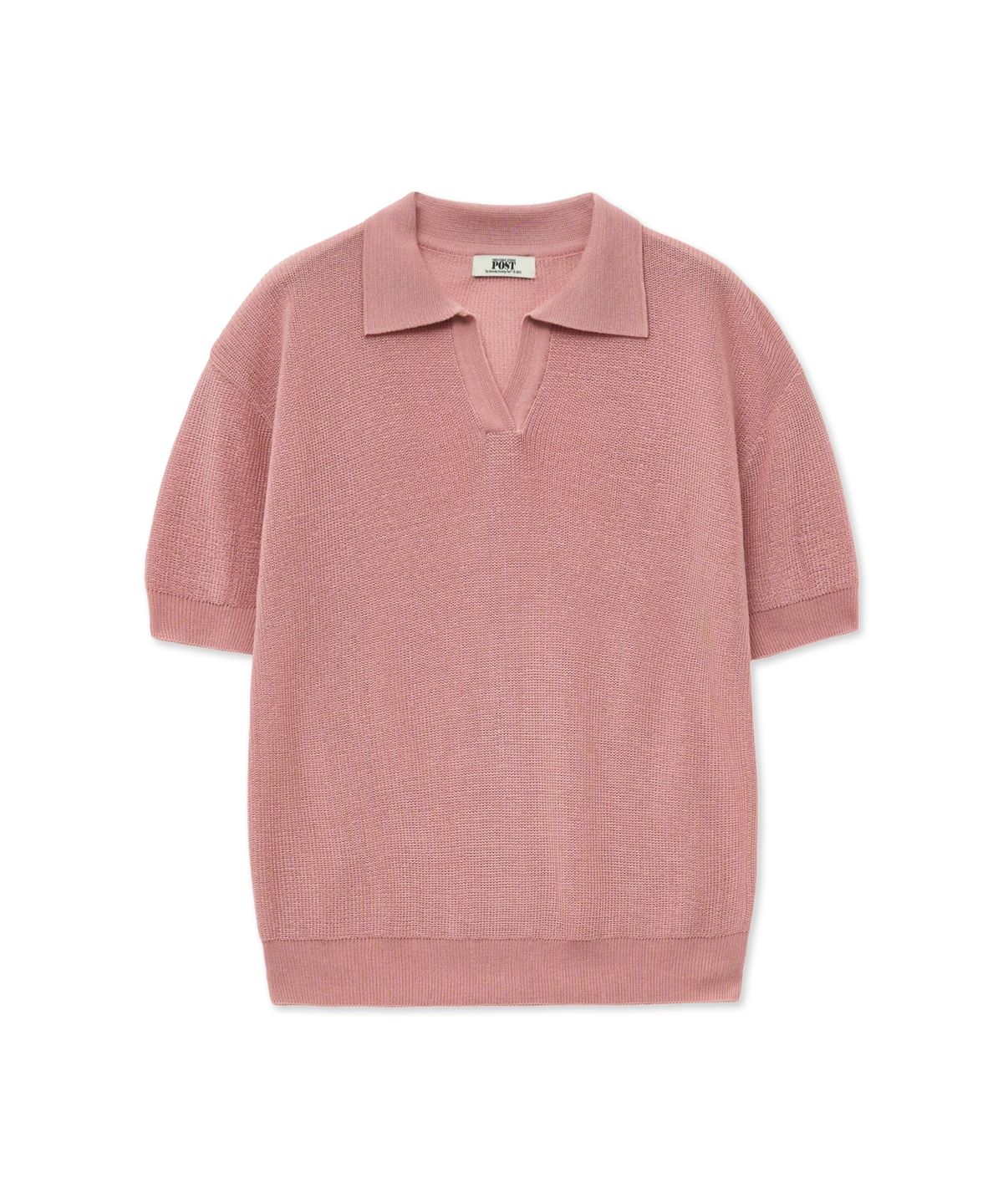 더 새터데이 이브닝 포스트(THE SATURDAY EVENING POST) Crop Polo Knit_Pink