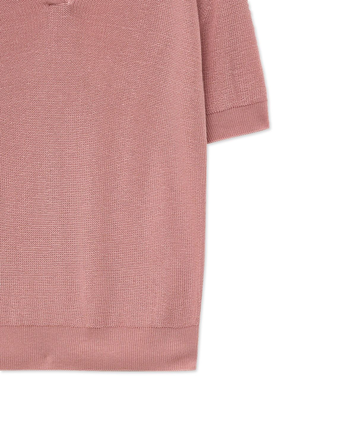 더 새터데이 이브닝 포스트(THE SATURDAY EVENING POST) Crop Polo Knit_Pink