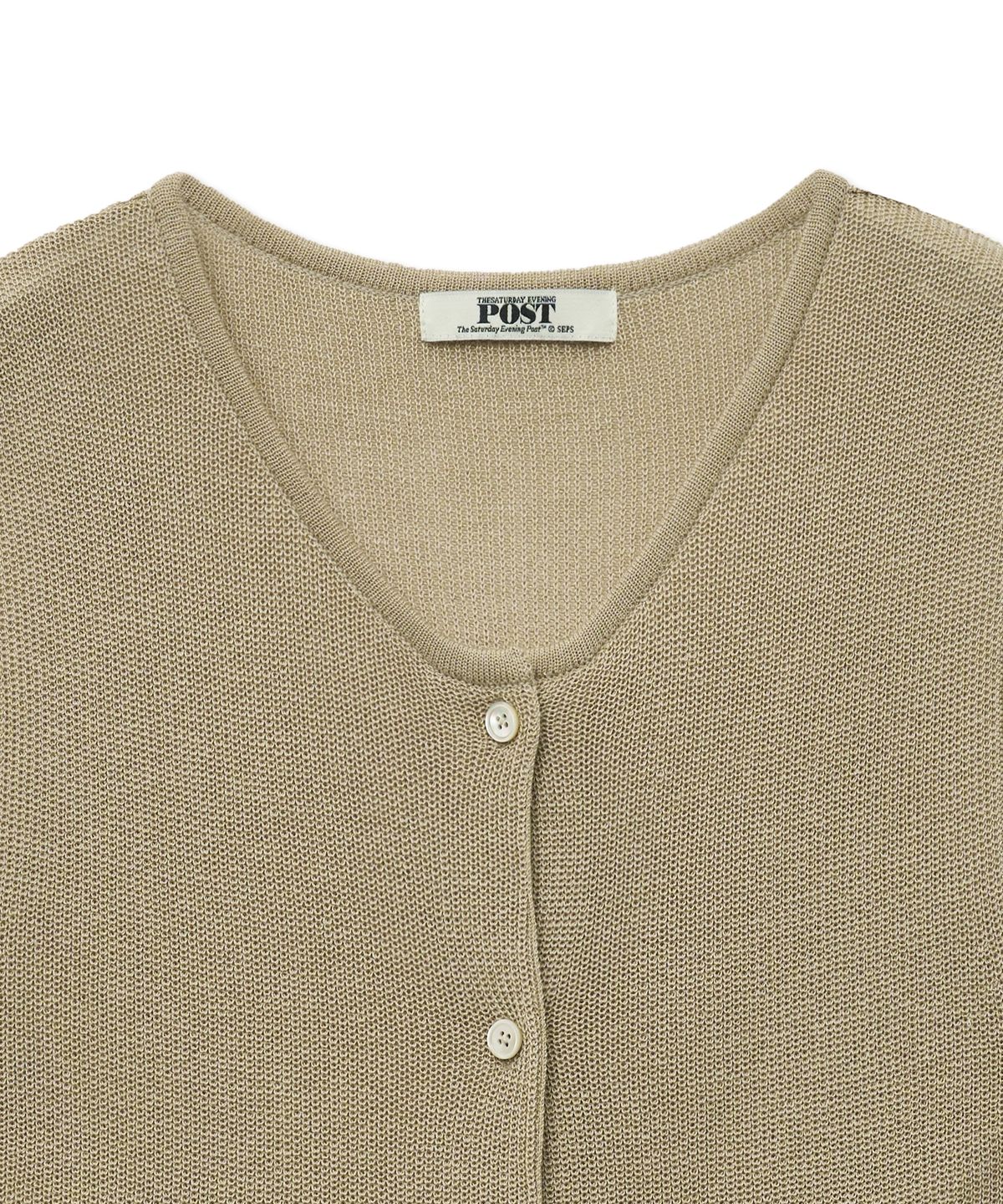 더 새터데이 이브닝 포스트(THE SATURDAY EVENING POST) High Gauge Knit Vest_Beige