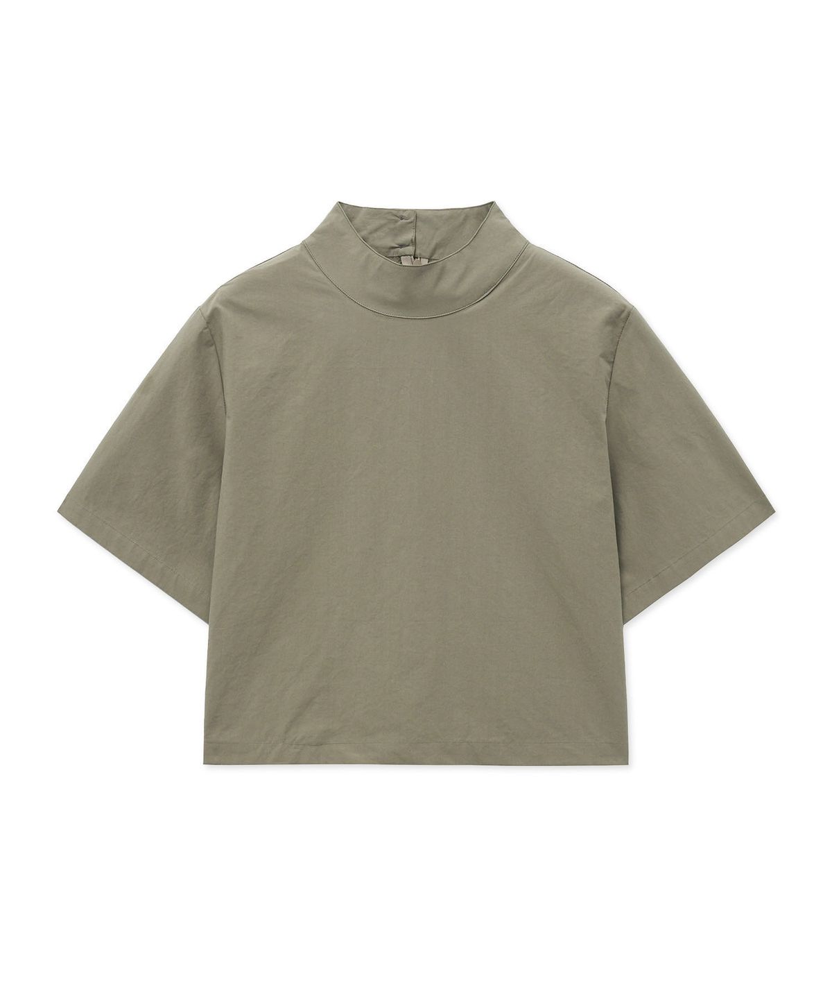 더 새터데이 이브닝 포스트(THE SATURDAY EVENING POST) High Neck Crop Shirts_Khaki