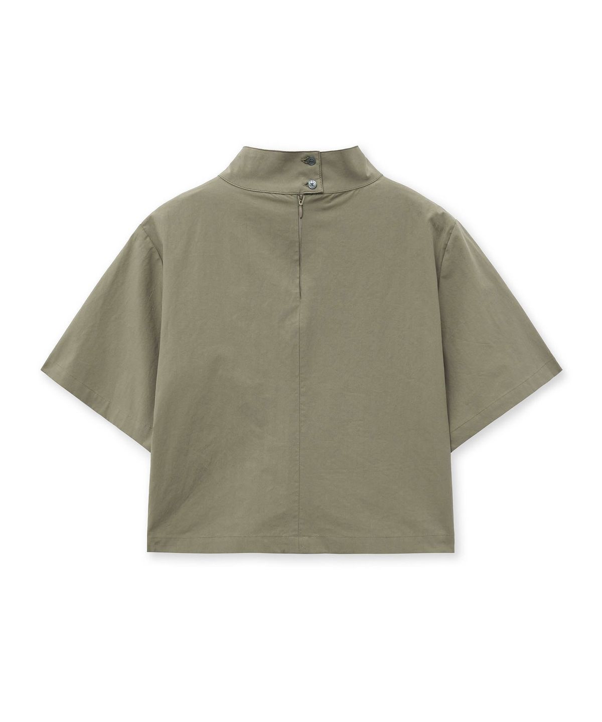 더 새터데이 이브닝 포스트(THE SATURDAY EVENING POST) High Neck Crop Shirts_Khaki