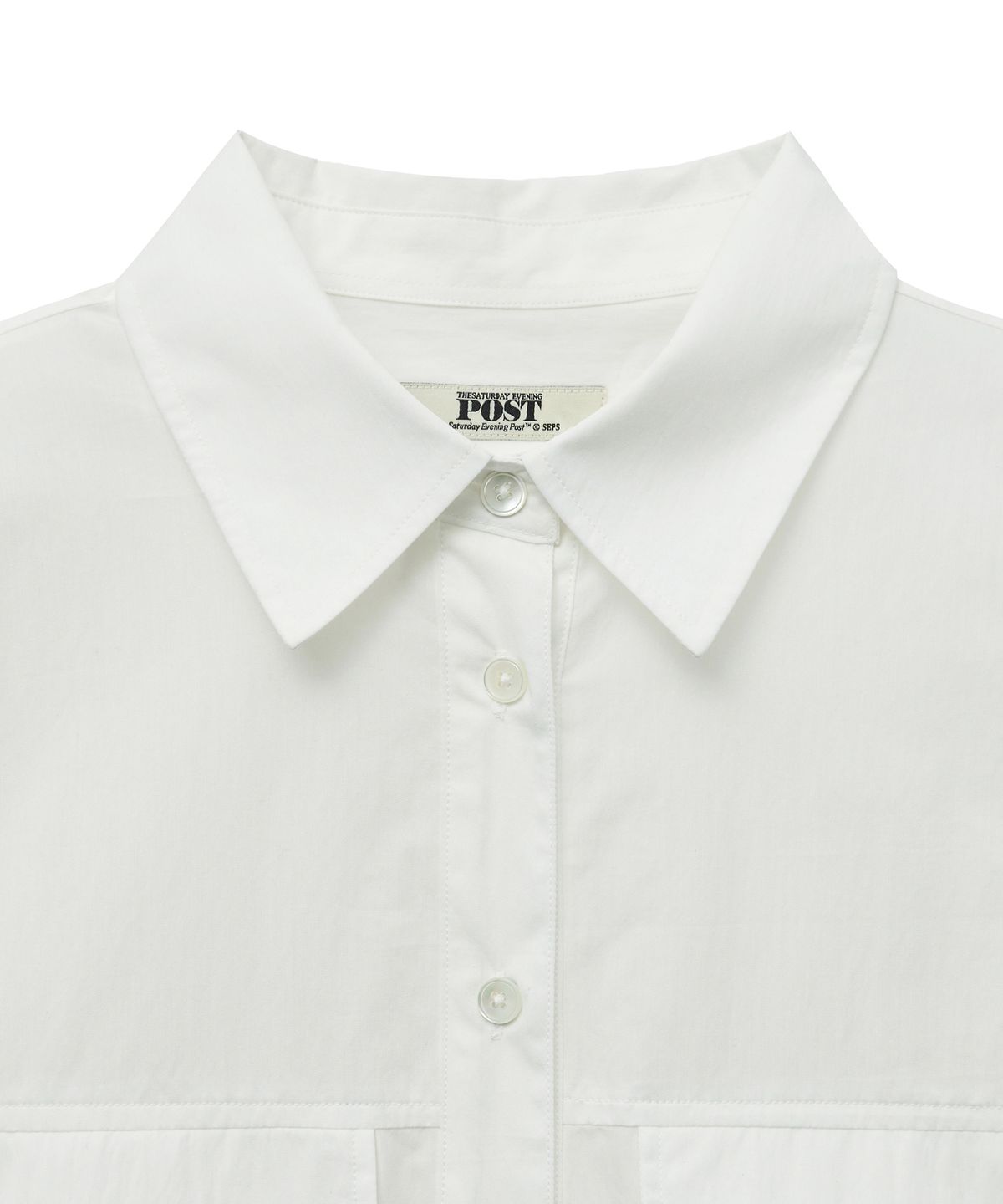 더 새터데이 이브닝 포스트(THE SATURDAY EVENING POST) Flat Pocket Shirts_White