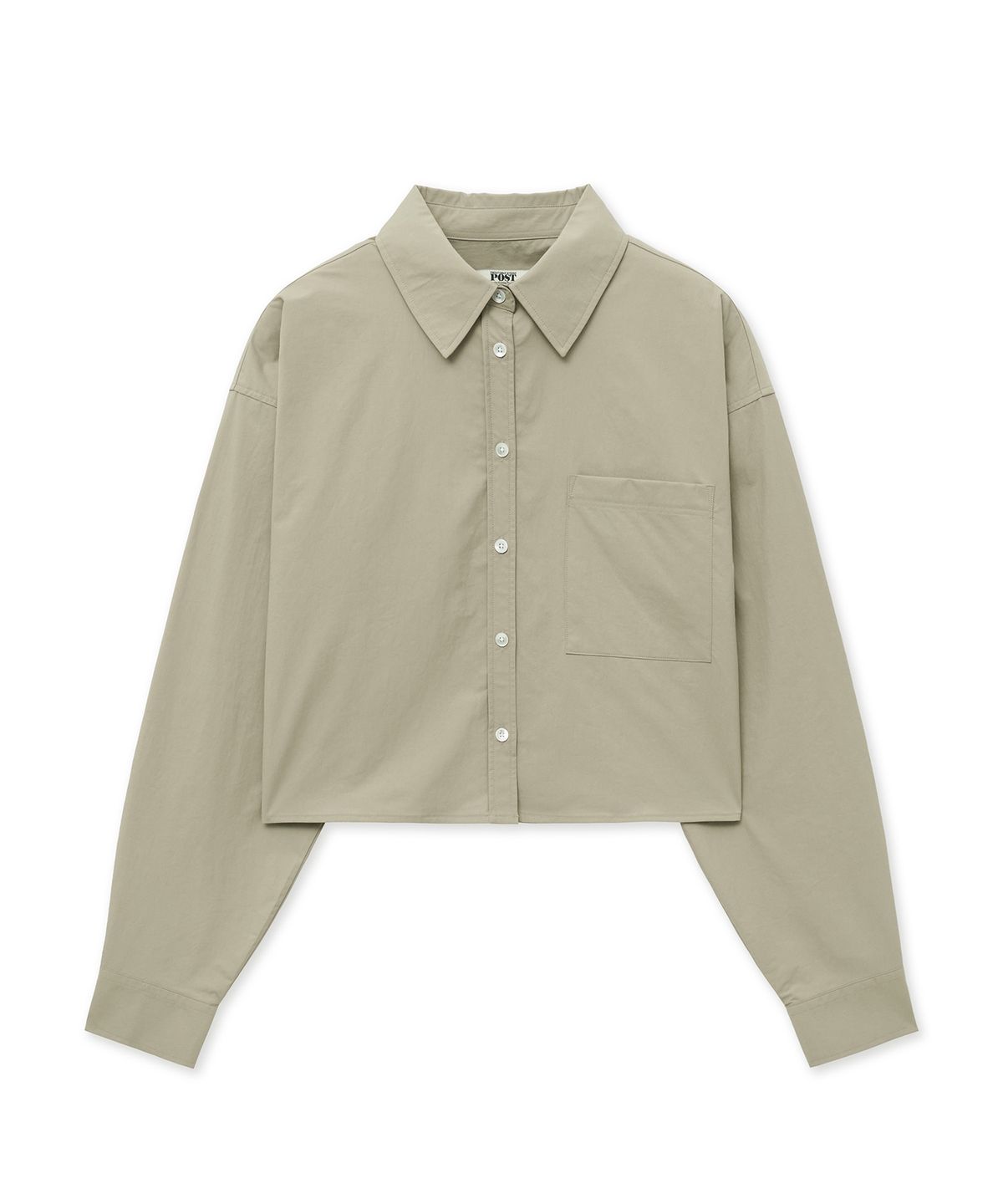 더 새터데이 이브닝 포스트(THE SATURDAY EVENING POST) Basic Crop Shirts_Beige