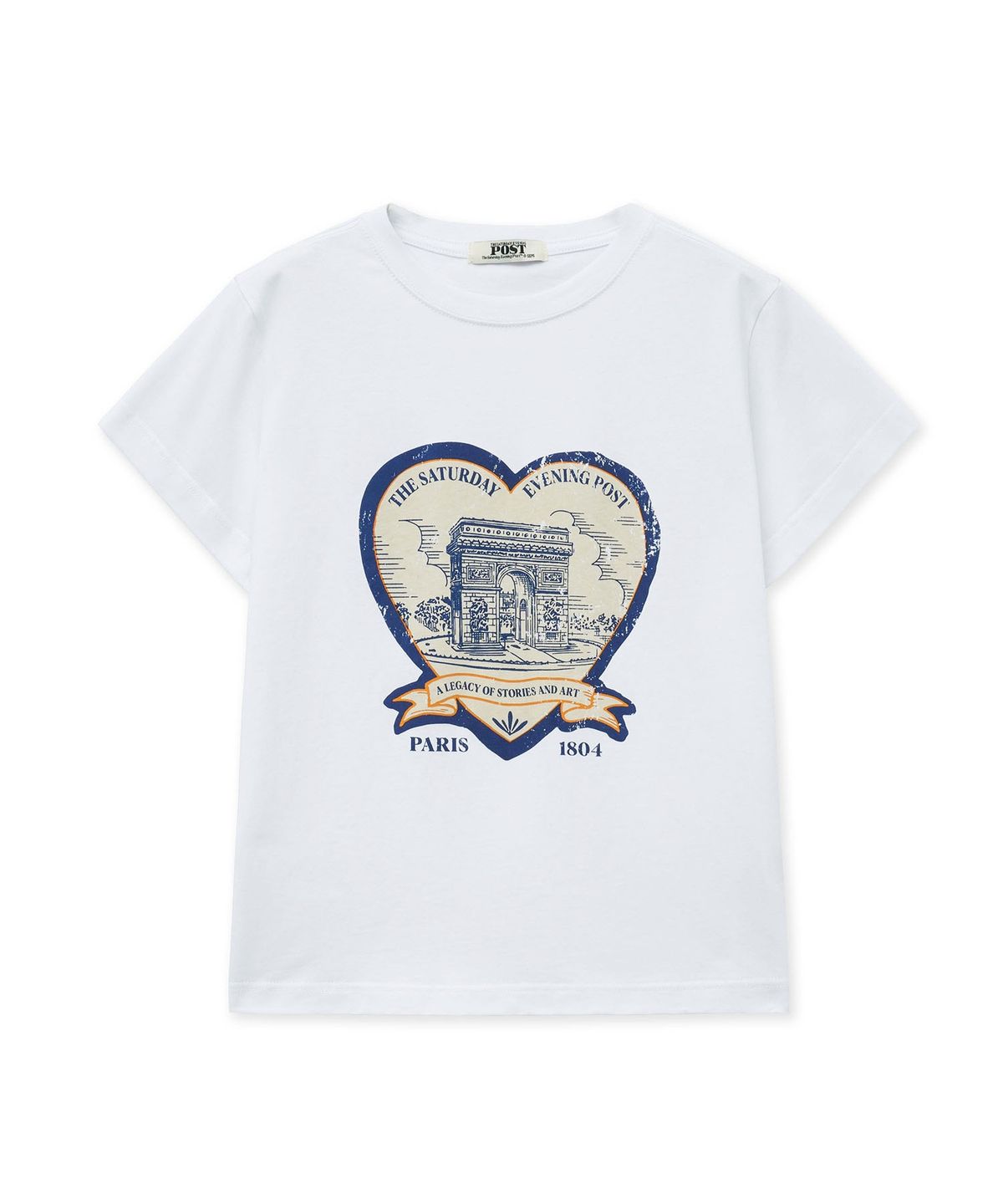 더 새터데이 이브닝 포스트(THE SATURDAY EVENING POST) Arch Heart T-Shirt_White