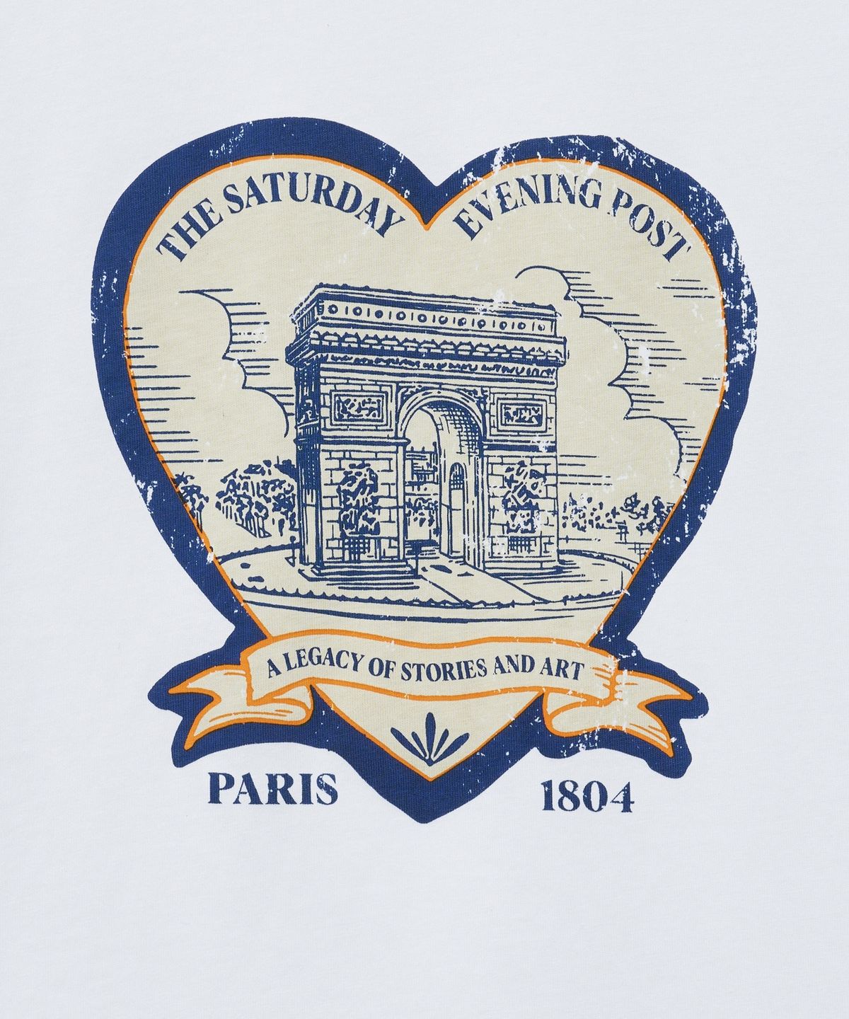 더 새터데이 이브닝 포스트(THE SATURDAY EVENING POST) Arch Heart T-Shirt_White