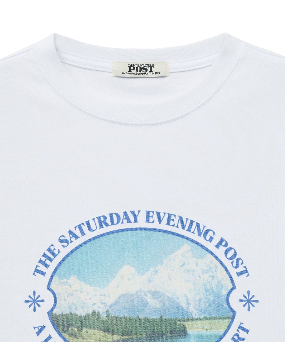 더 새터데이 이브닝 포스트(THE SATURDAY EVENING POST) Oval View T-Shirt_White