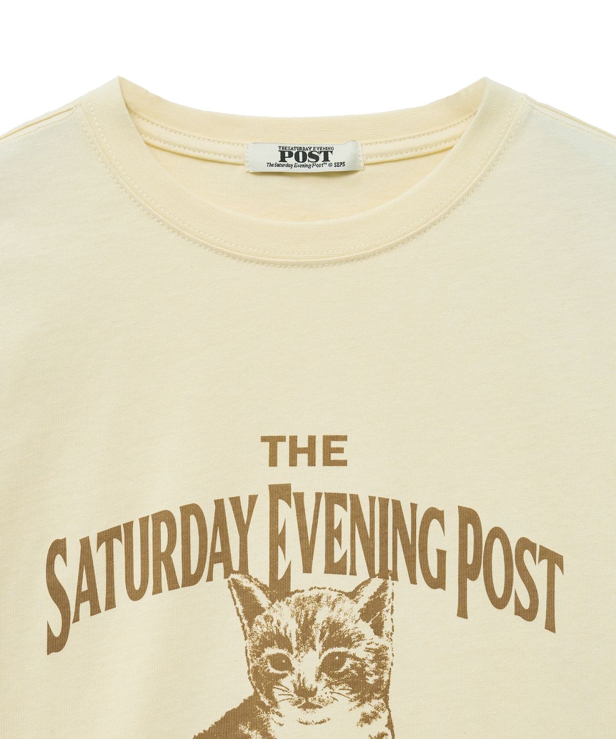 더 새터데이 이브닝 포스트(THE SATURDAY EVENING POST) Kitten T-Shirt_Cream