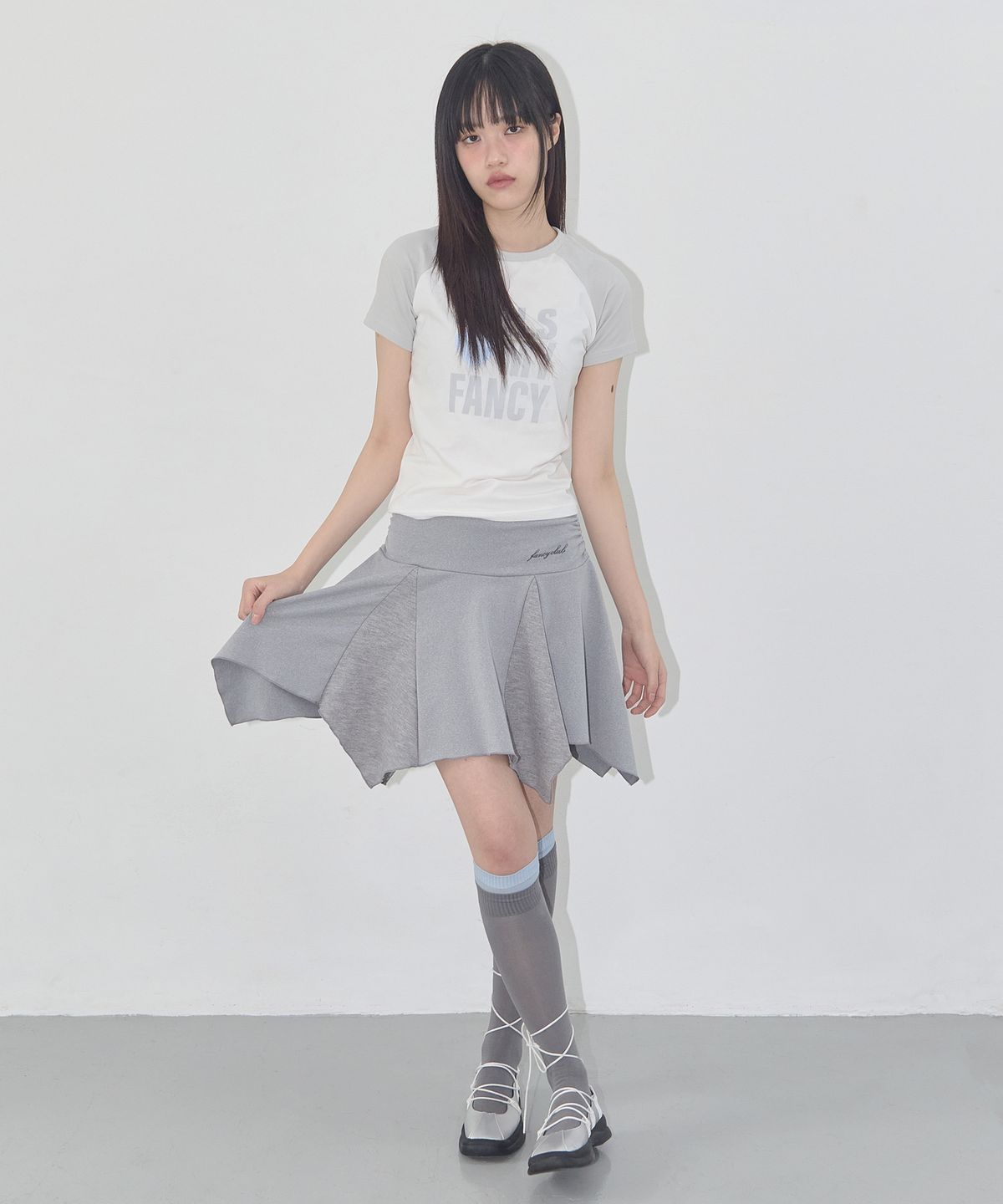 팬시클럽(FANCY CLUB) 걸스 마이 팬시 티 (GRAY) F25QB105