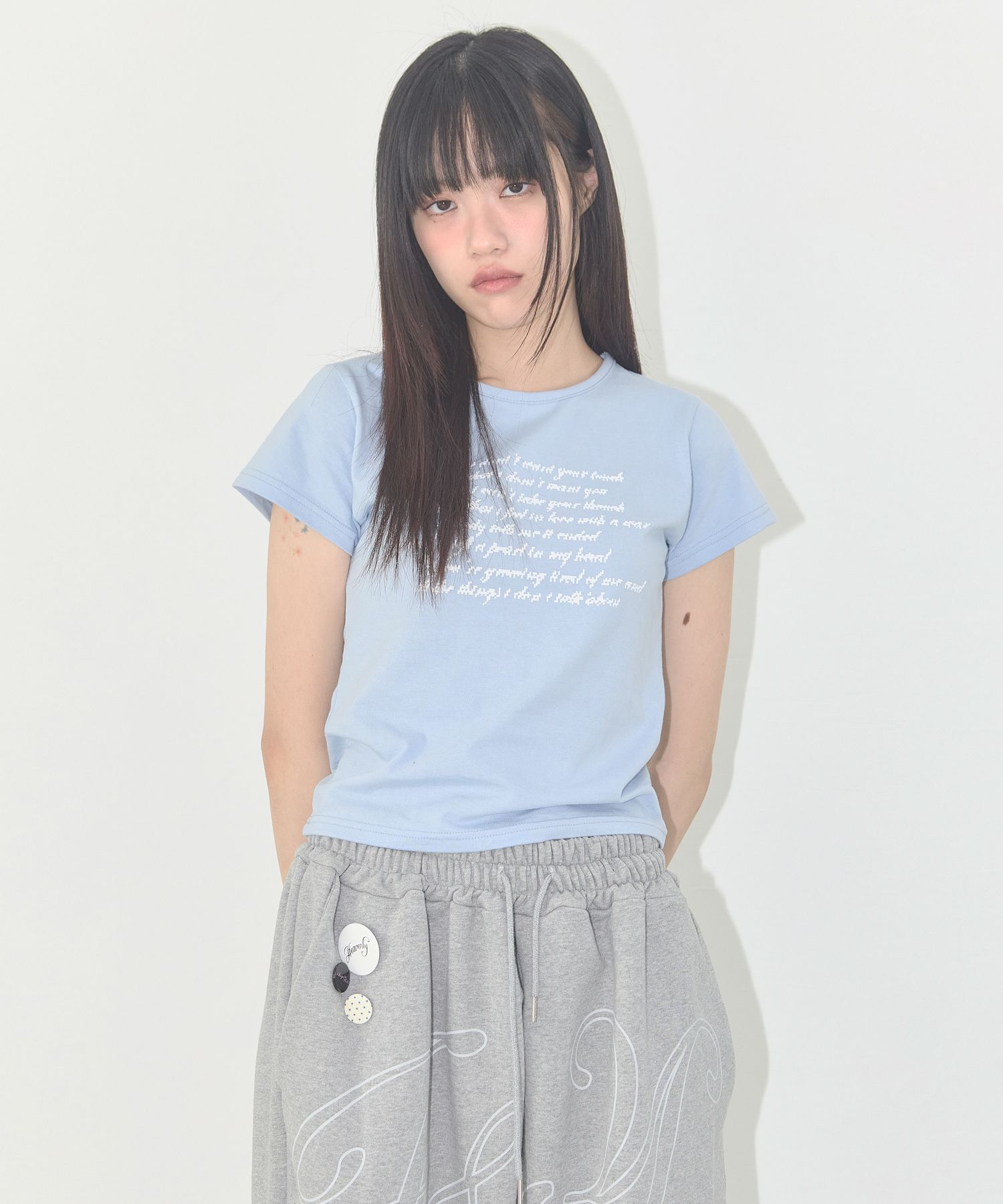 MUSINSA | FANCY CLUB ANGEL MARK CROP T (SKY BLUE) F25QB104