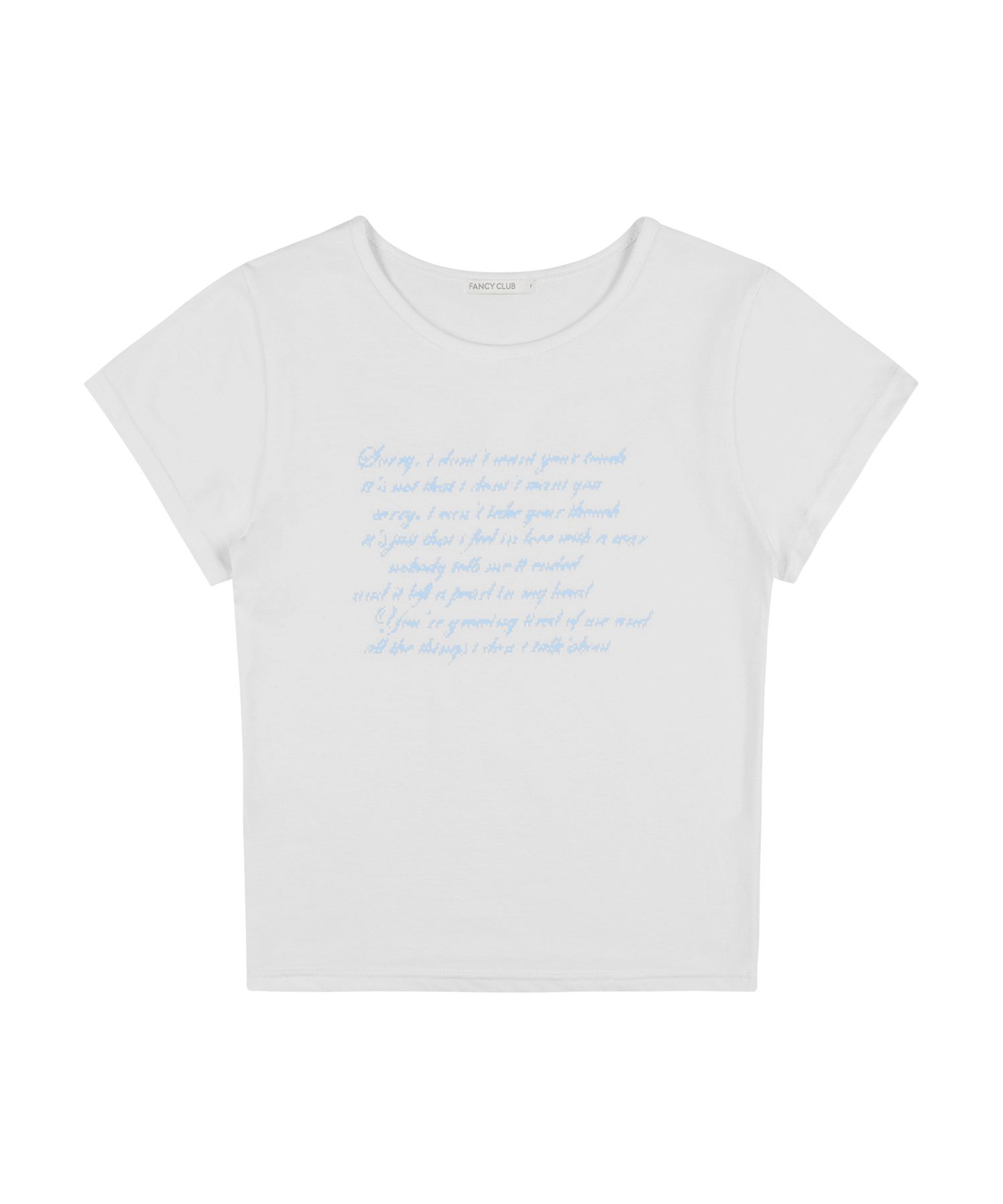 MUSINSA公式 | FANCY CLUB Angel Mark Crop Tee (WHITE) F25QB104