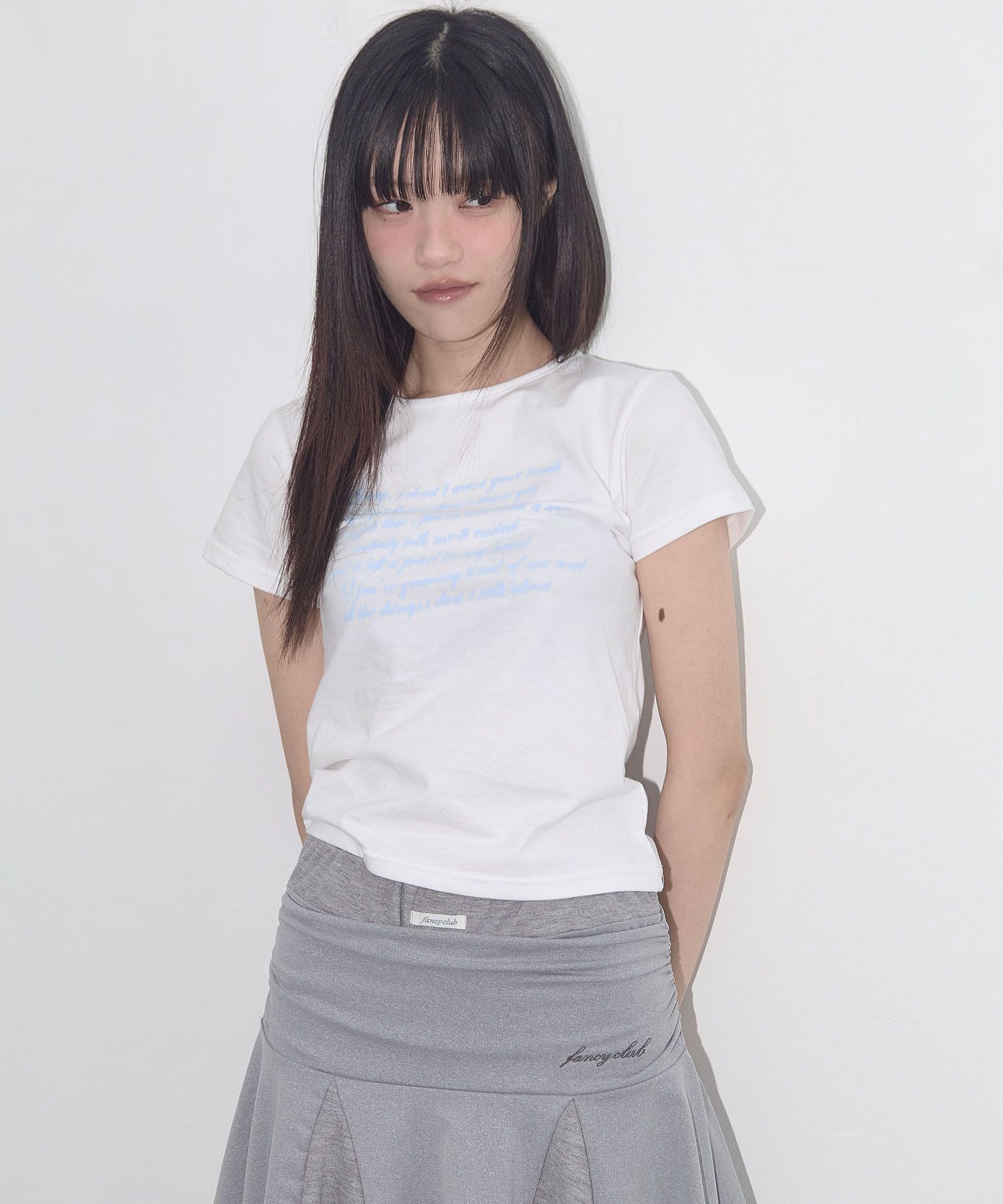 MUSINSA | FANCY CLUB Angel Mark Crop Tee (WHITE) F25QB104