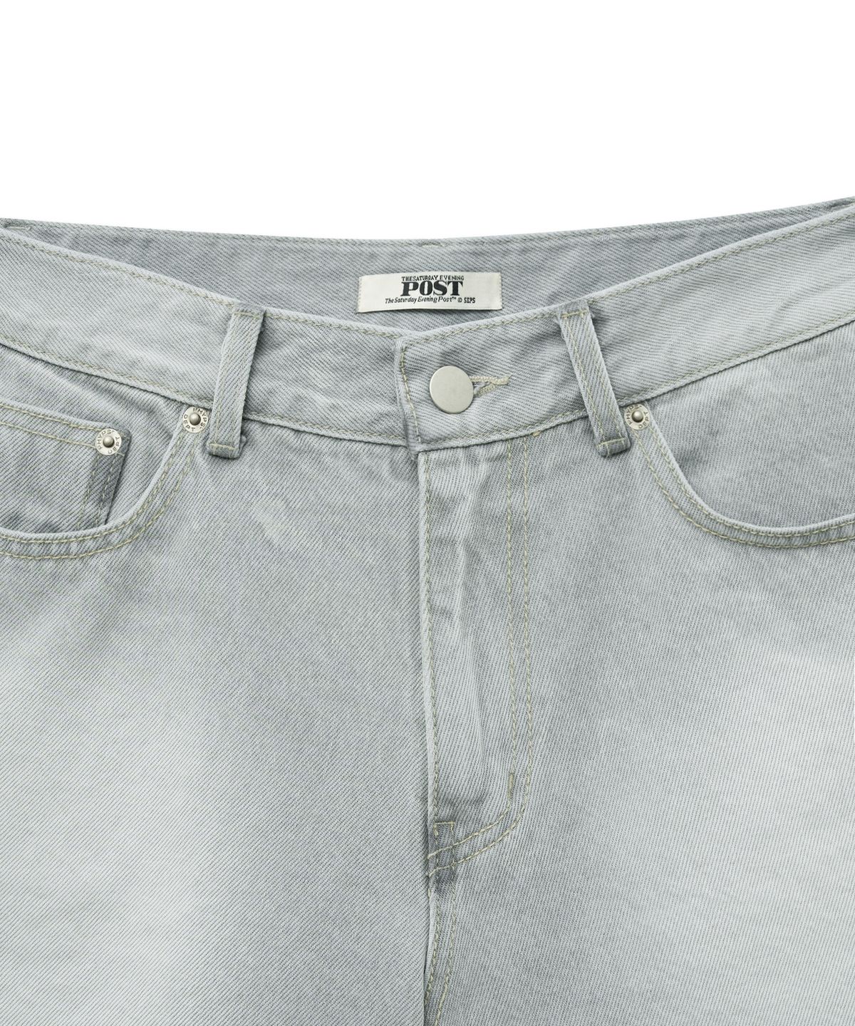 더 새터데이 이브닝 포스트(THE SATURDAY EVENING POST) Pocket Detail Denim Shorts_Gray
