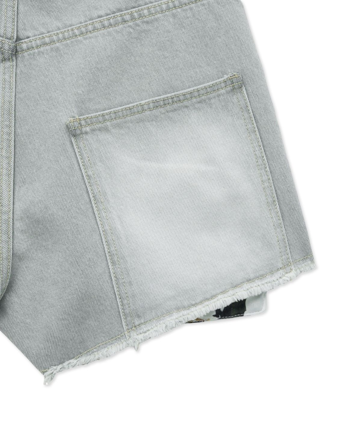 더 새터데이 이브닝 포스트(THE SATURDAY EVENING POST) Pocket Detail Denim Shorts_Gray