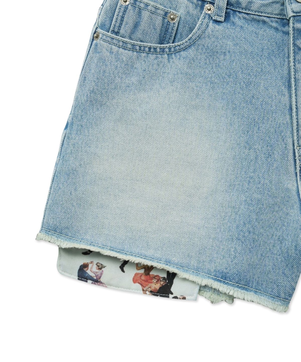 더 새터데이 이브닝 포스트(THE SATURDAY EVENING POST) Pocket Detail Denim Shorts_Light Blue