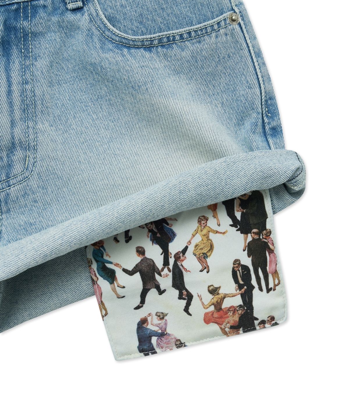 더 새터데이 이브닝 포스트(THE SATURDAY EVENING POST) Pocket Detail Denim Shorts_Light Blue
