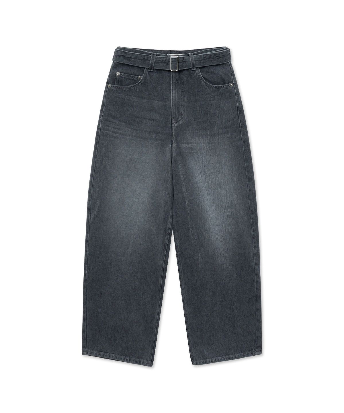 더 새터데이 이브닝 포스트(THE SATURDAY EVENING POST) Balloon Belted Denim Trousers_Gray