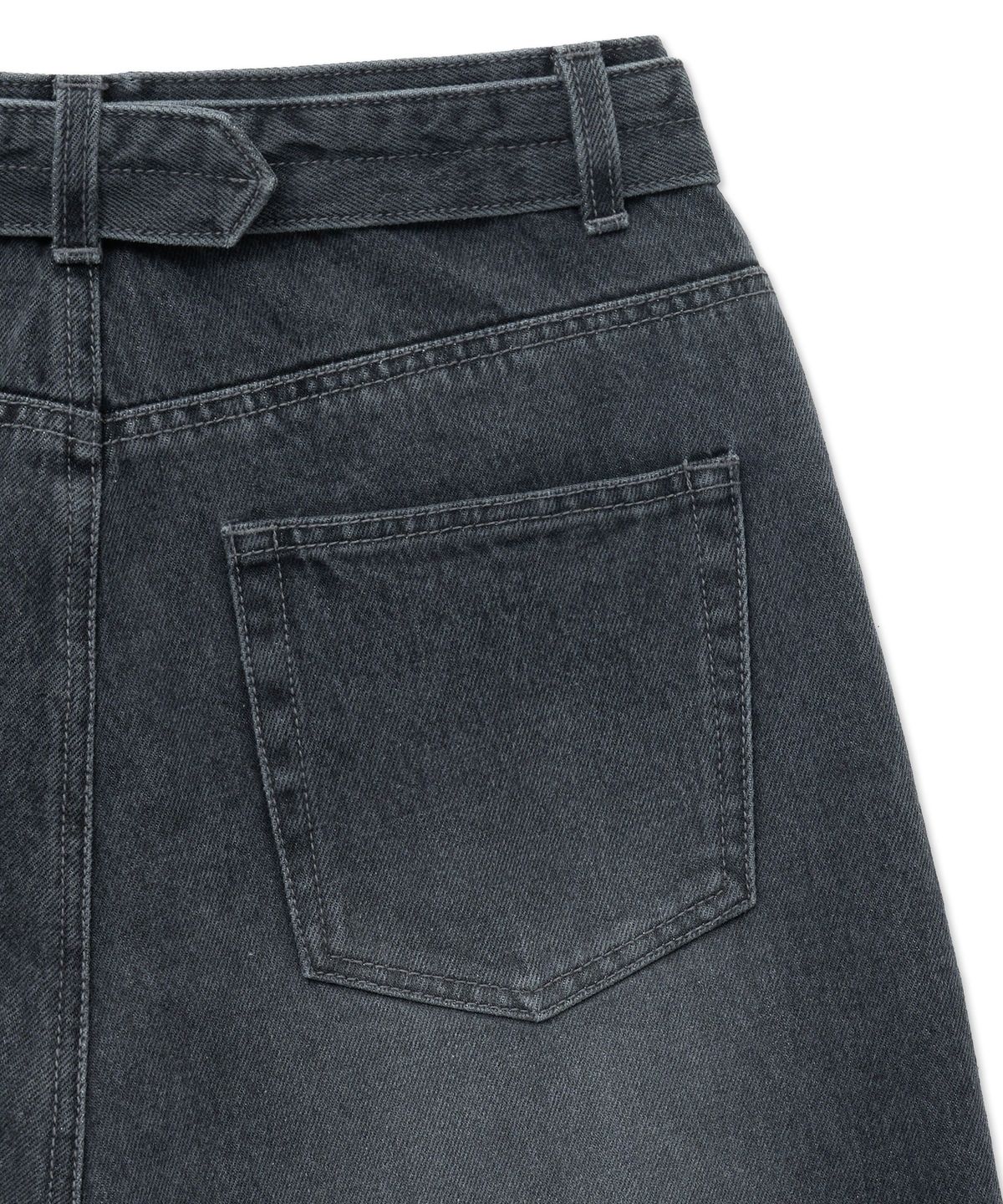 더 새터데이 이브닝 포스트(THE SATURDAY EVENING POST) Balloon Belted Denim Trousers_Gray