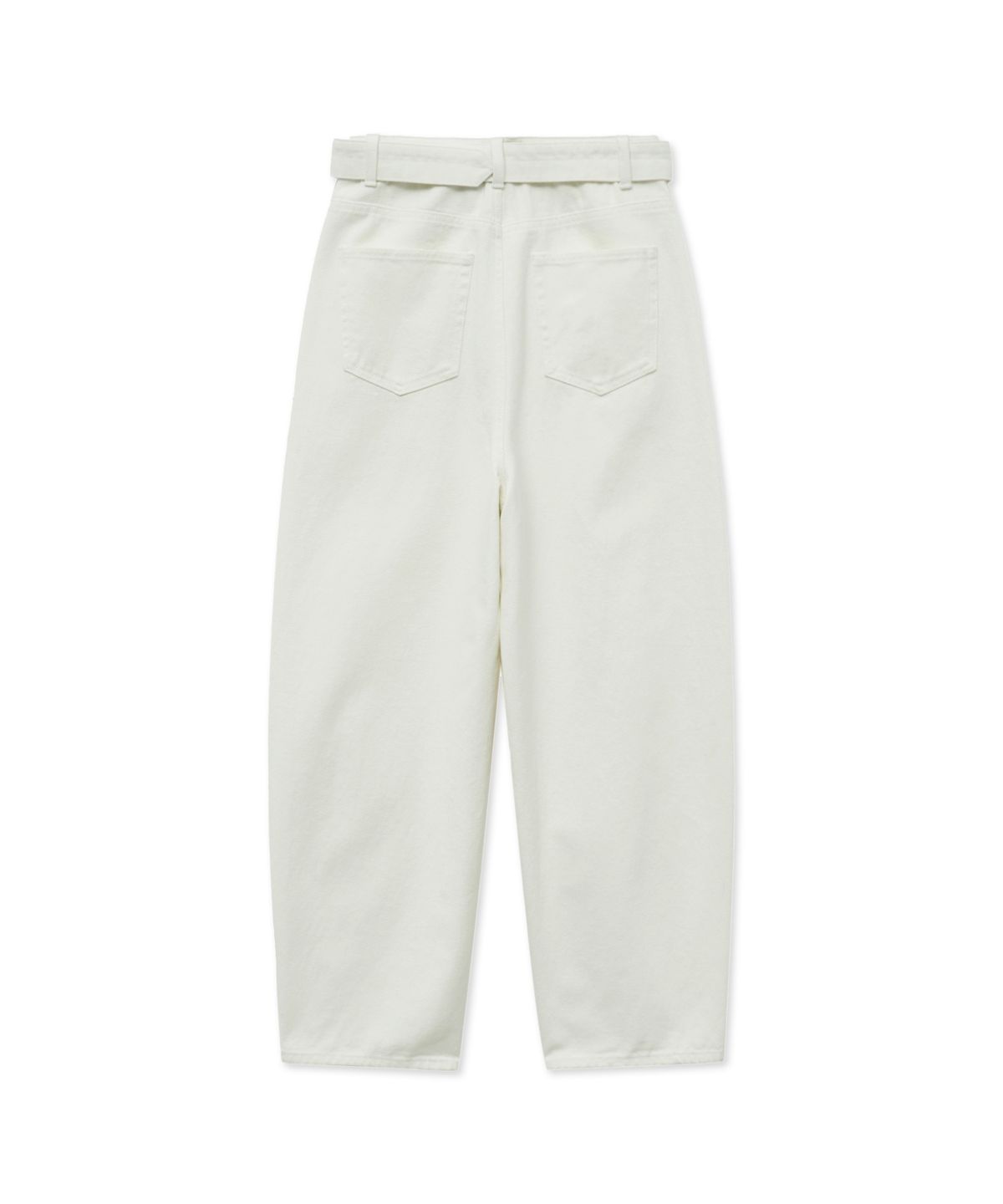 더 새터데이 이브닝 포스트(THE SATURDAY EVENING POST) Balloon Belted Denim Trousers_Cream