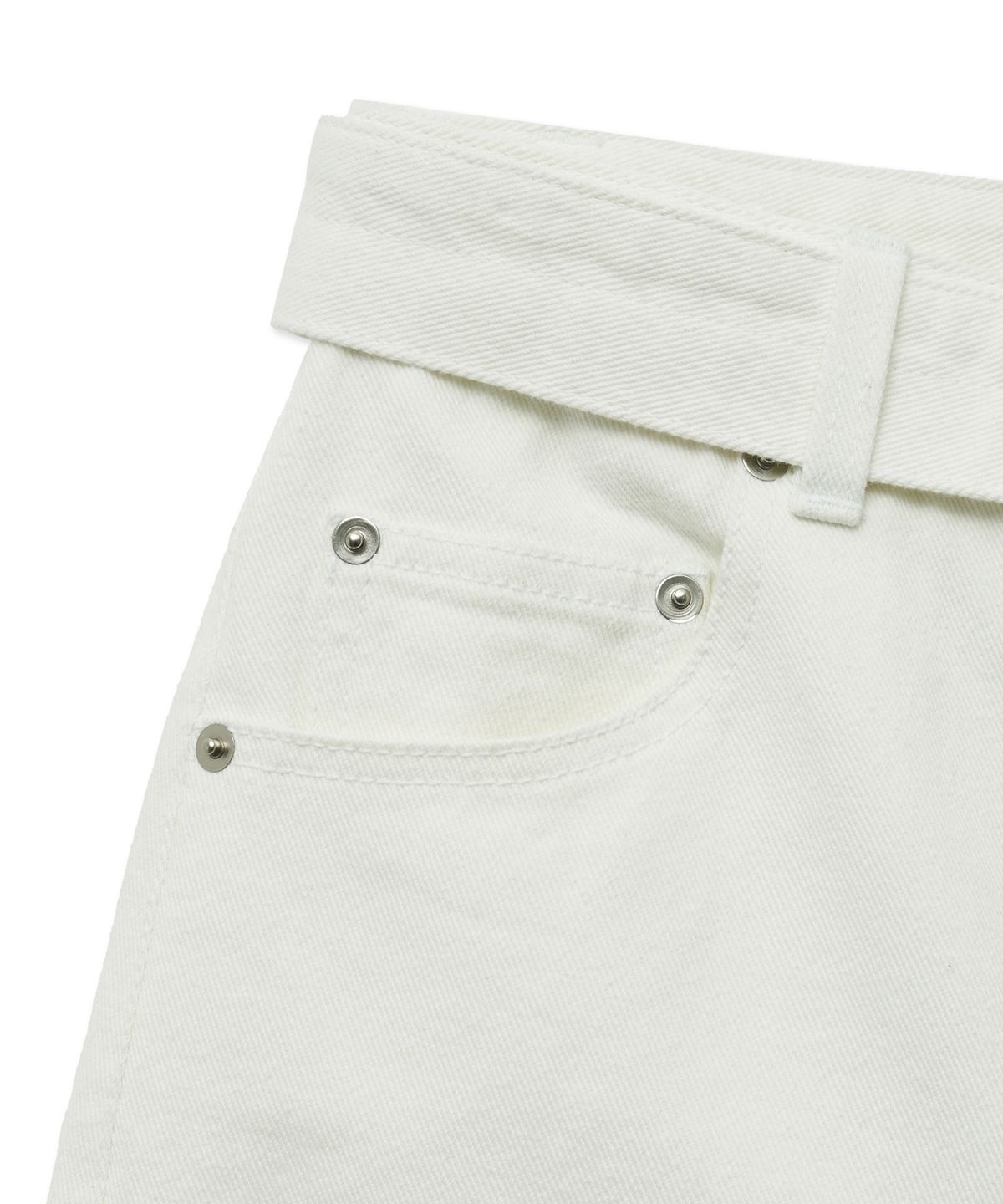 더 새터데이 이브닝 포스트(THE SATURDAY EVENING POST) Balloon Belted Denim Trousers_Cream