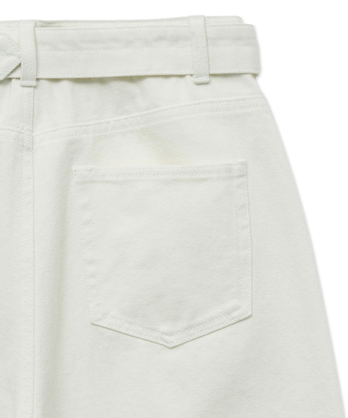 더 새터데이 이브닝 포스트(THE SATURDAY EVENING POST) Balloon Belted Denim Trousers_Cream