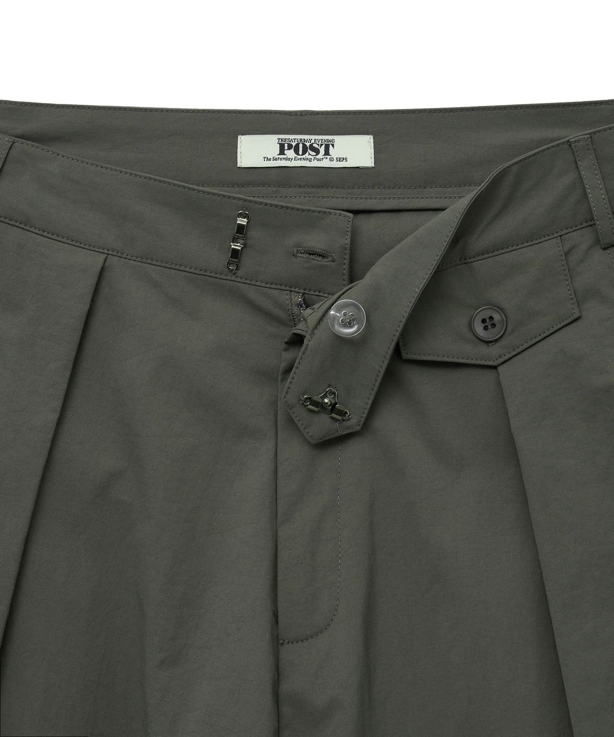 더 새터데이 이브닝 포스트(THE SATURDAY EVENING POST) One-Tuck Tailored Trousers_Khaki