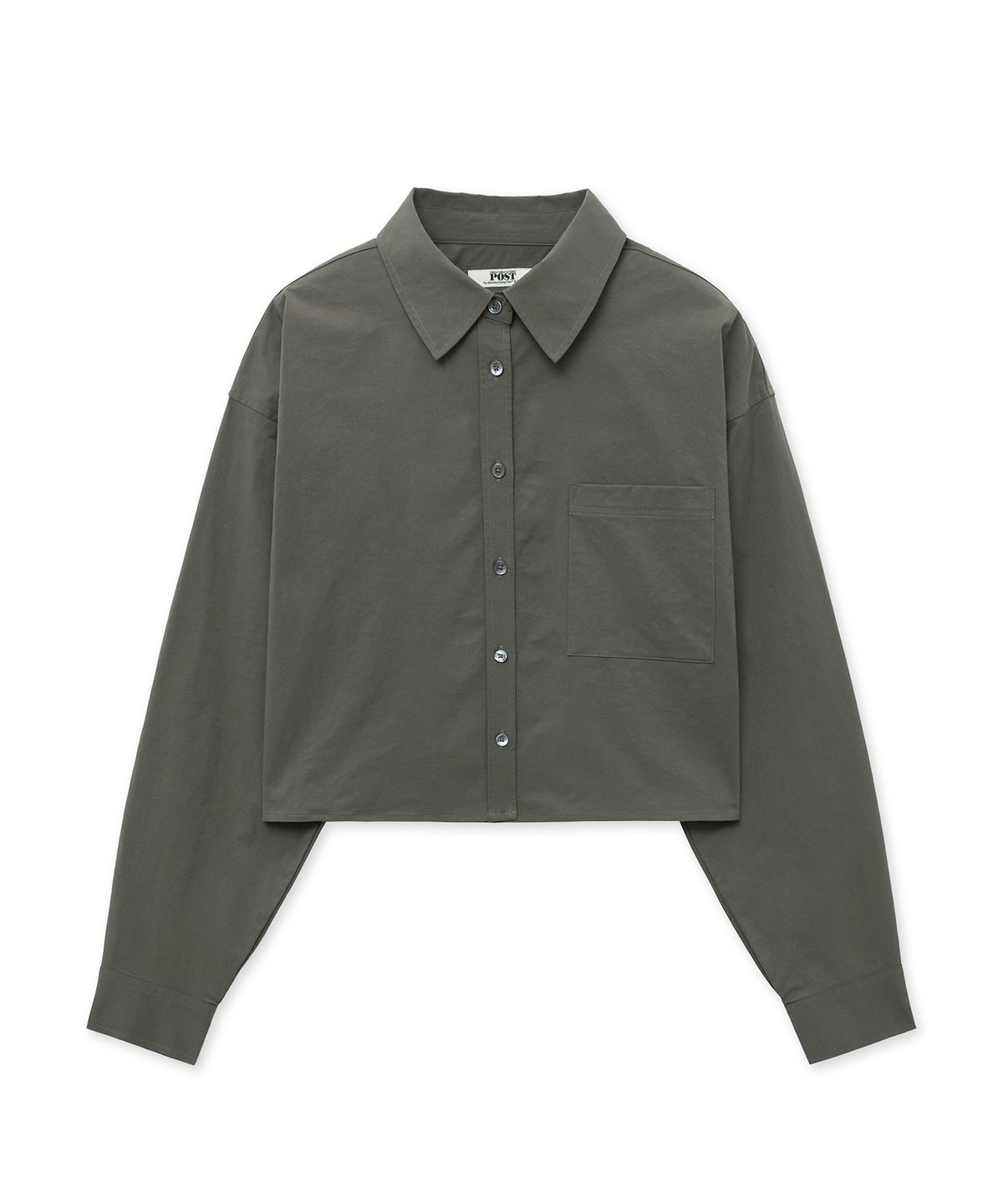 더 새터데이 이브닝 포스트(THE SATURDAY EVENING POST) Basic Crop Shirts_Khaki