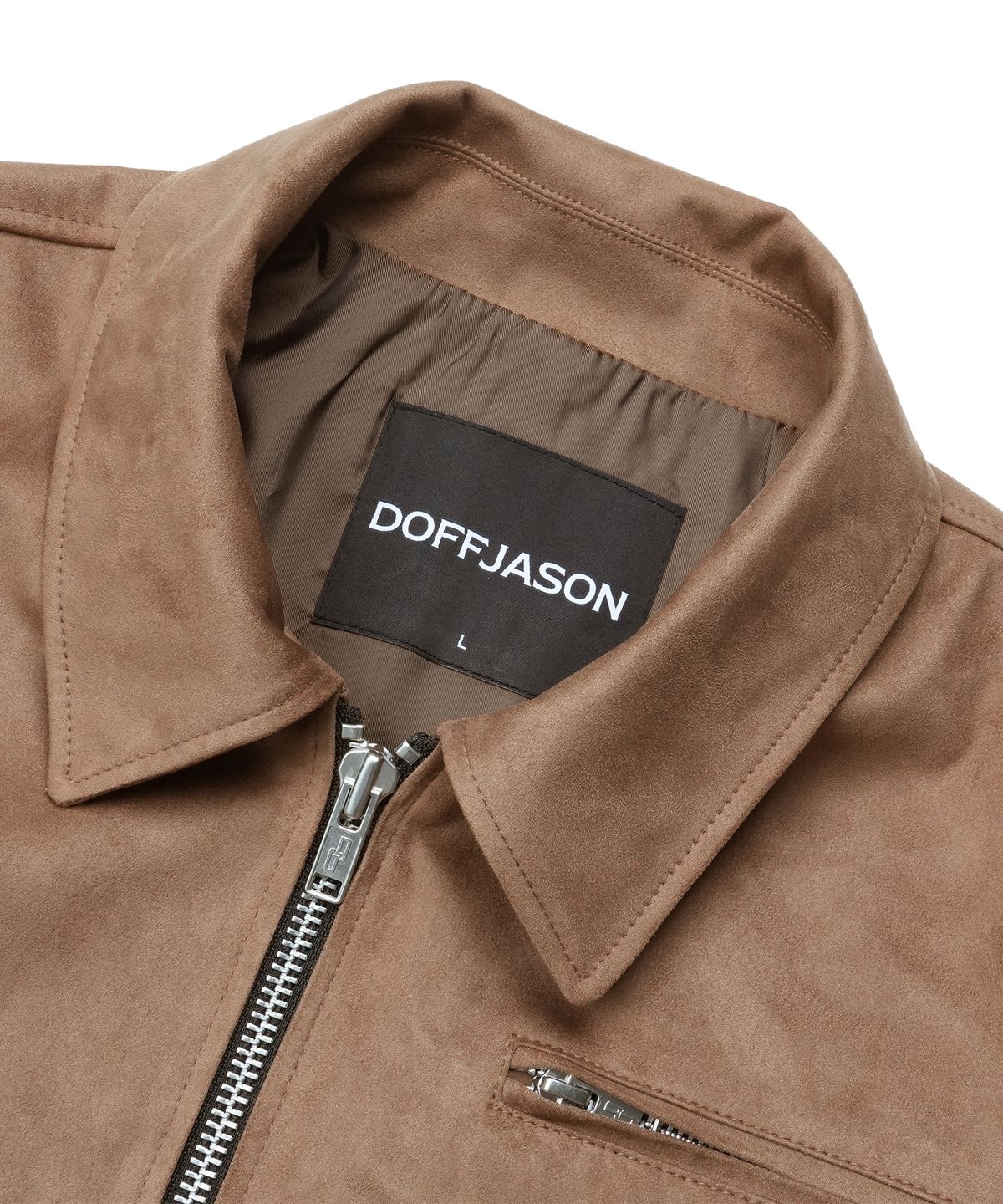 도프제이슨(DOFFJASON) 풀업 스웨이드 클래식 싱글 자켓 라이트모카