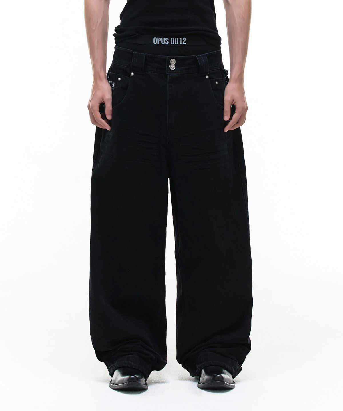 오퍼스 0012(OPUS 0012) Op. 09 SIG LIQUID DENIM PANTS BLACK