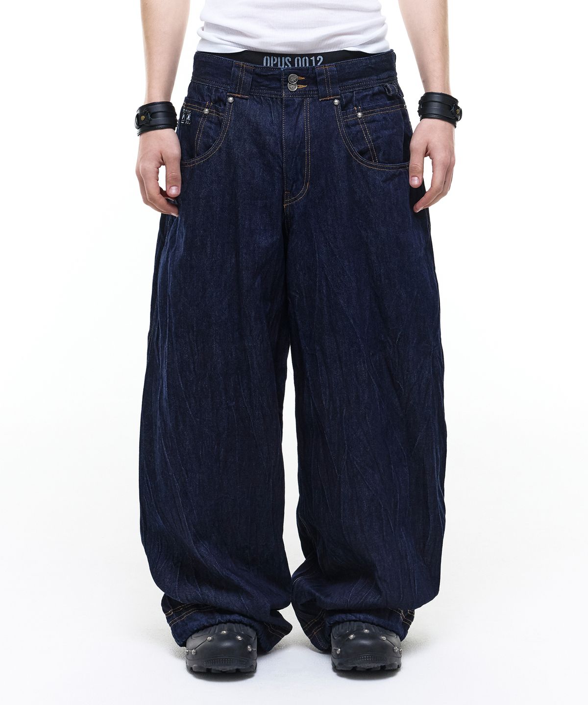 오퍼스 0012(OPUS 0012) Op. 09 HRC MELTED DENIM PANTS INDIGO