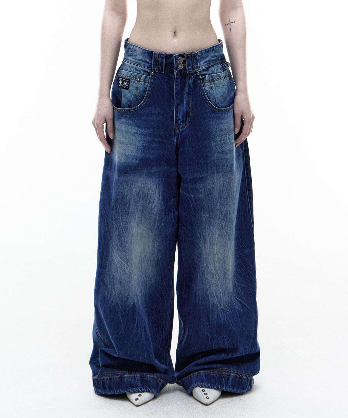 오퍼스 0012(OPUS 0012) Op. 09 SAVANNA MELTED DENIM PANTS M/BLUE