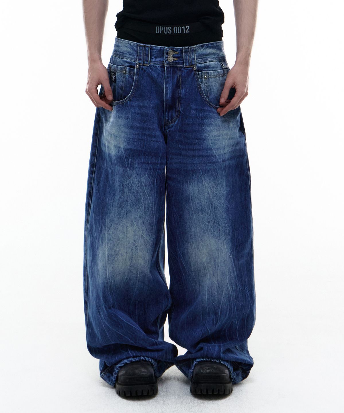 오퍼스 0012(OPUS 0012) Op. 09 SAVANNA MELTED DENIM PANTS M/BLUE