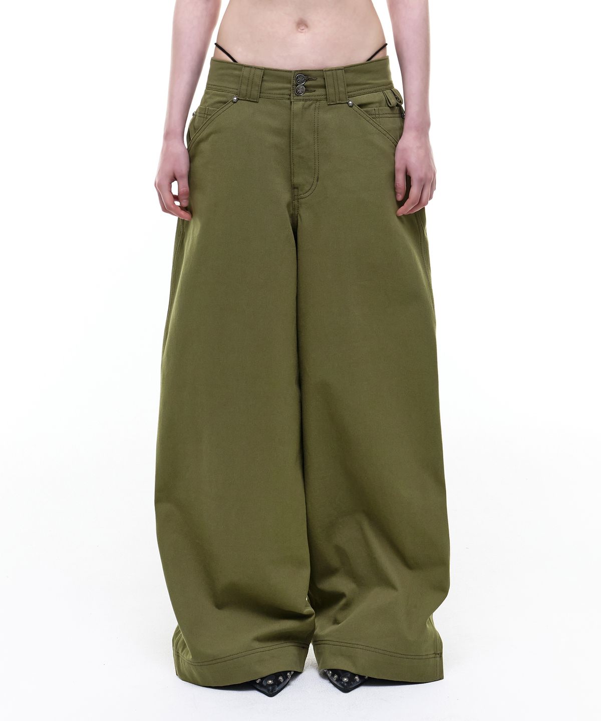 오퍼스 0012(OPUS 0012) Op. 08 MELTED COTTON PANTS KHAKI