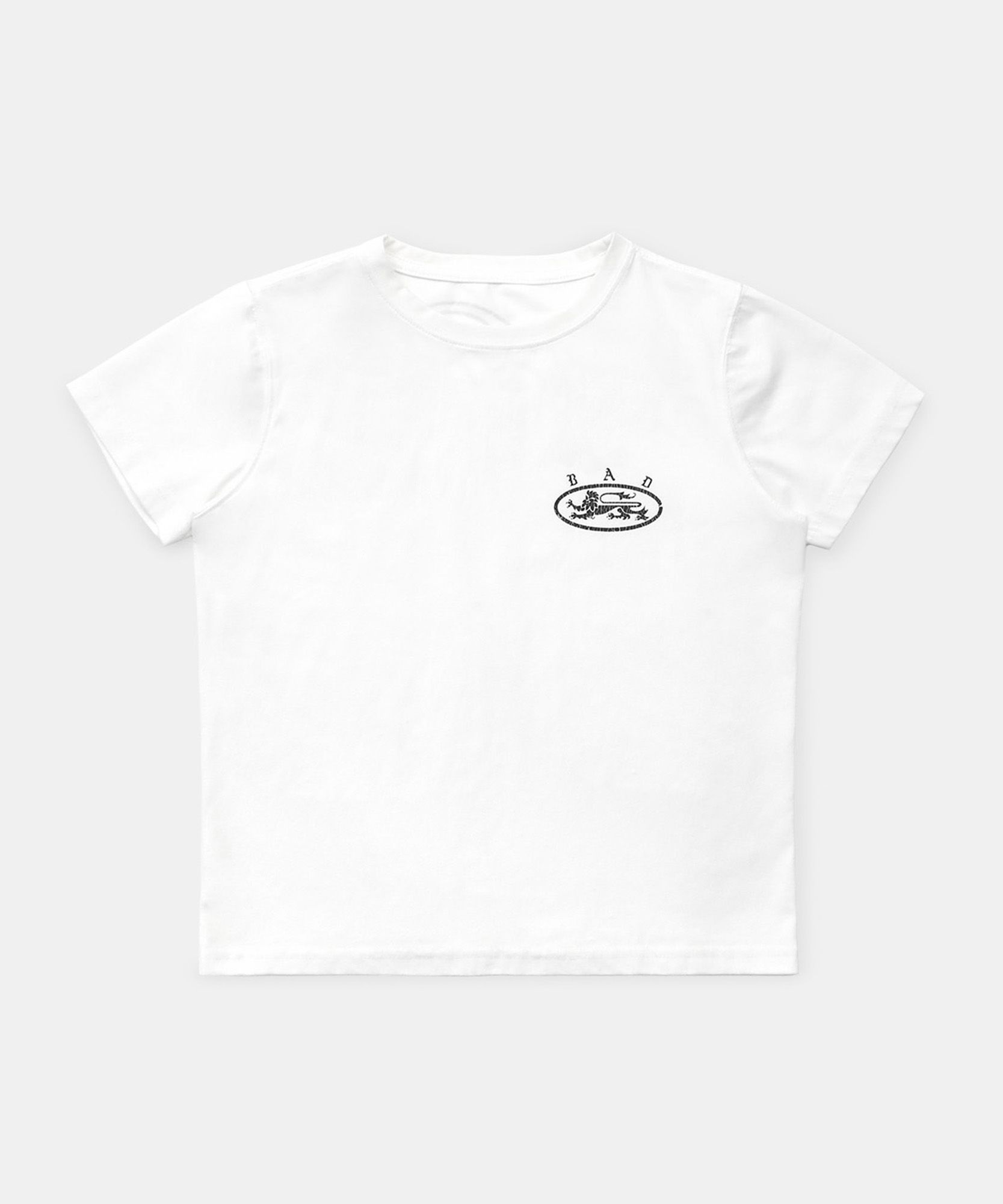 Tシャツ・カットソー [BADBLOOD] Mystic 1/2 Print T-Shirt Slim Fit MUSINSA公式 | BADBLOOD Mystic 1/2 Print T-Shirt Slim Fit - White