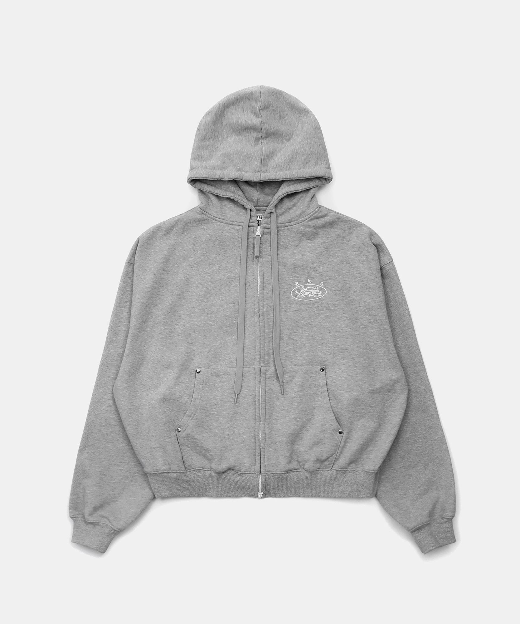 [男女共用] BADBLOOD★Mystic Capsule Hood ZipUp★ジップアップ MUSINSA | BADBLOOD Mystic Capsule Hooded Zip-Up - Grey