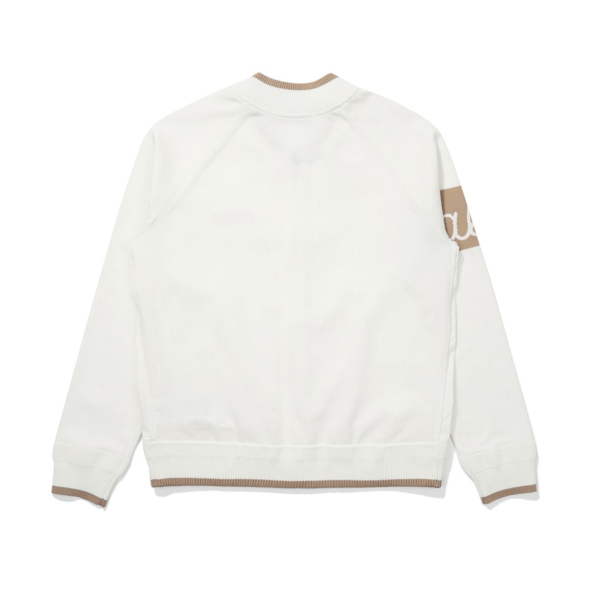 말본 골프(MALBON GOLF) 소매 로고 포인트 하이브리드 풀집업 IVORY (WOMAN)