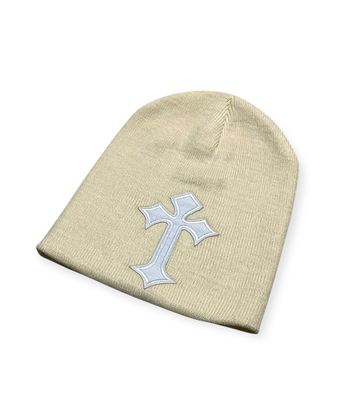본슬리피(BORN SLIPPY) Cross Short Beanie (Ivory)