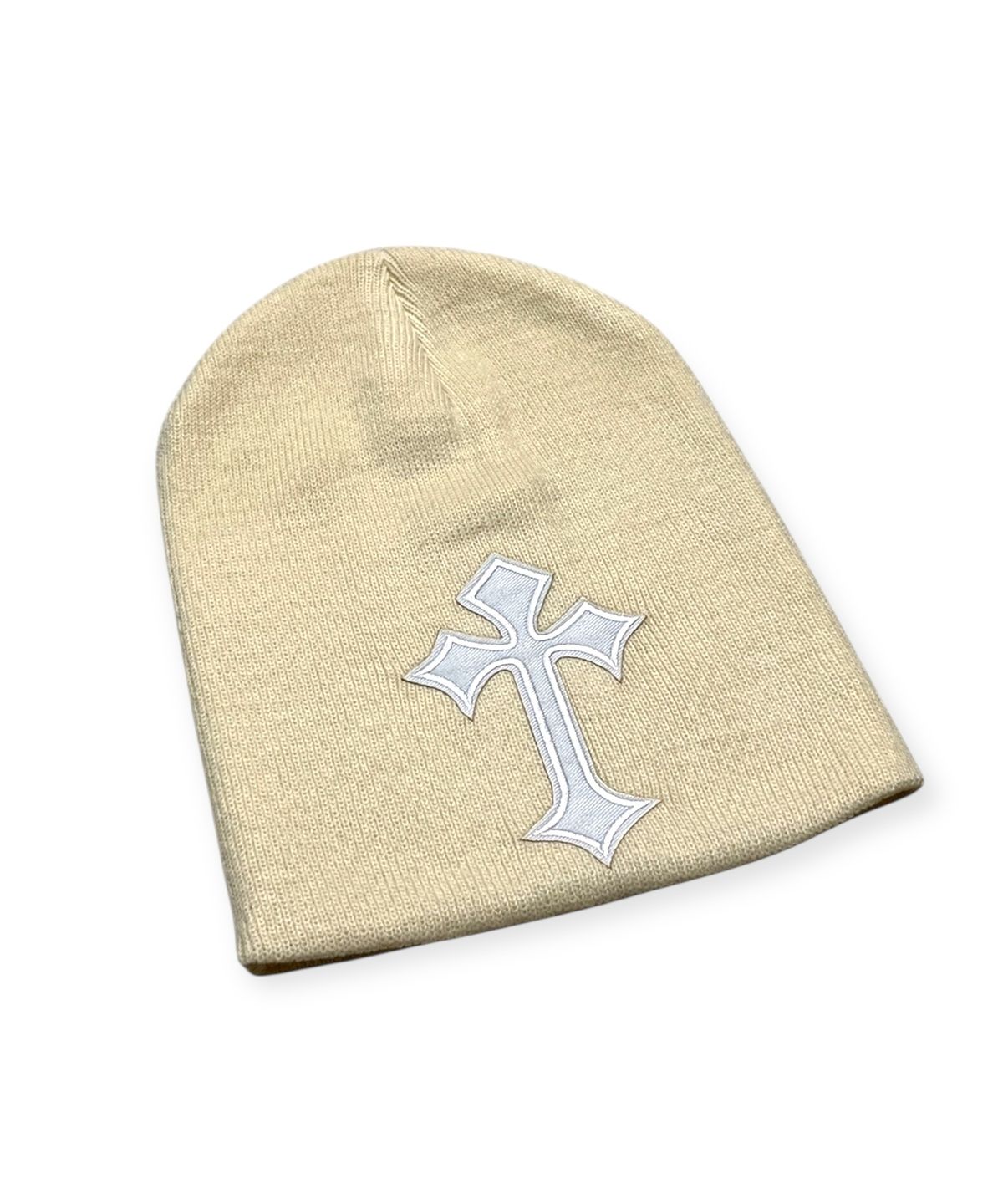 본슬리피(BORN SLIPPY) Cross Short Beanie (Ivory)