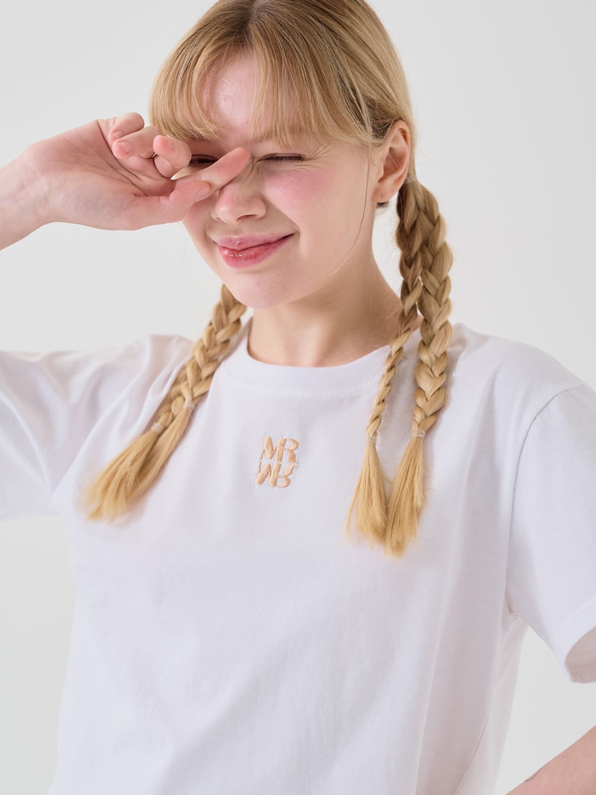 미에르꼴레스(MIERCOLES) MR CROP T-SHIRT [white/beige]